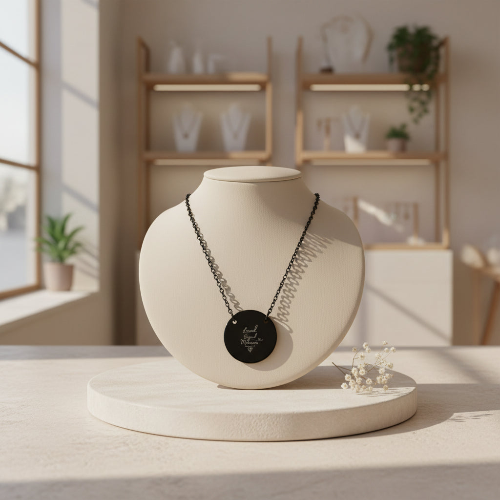 Loved Beyond Measure Engraved Circle Necklace — Ephesians 3:19 Faith Gift