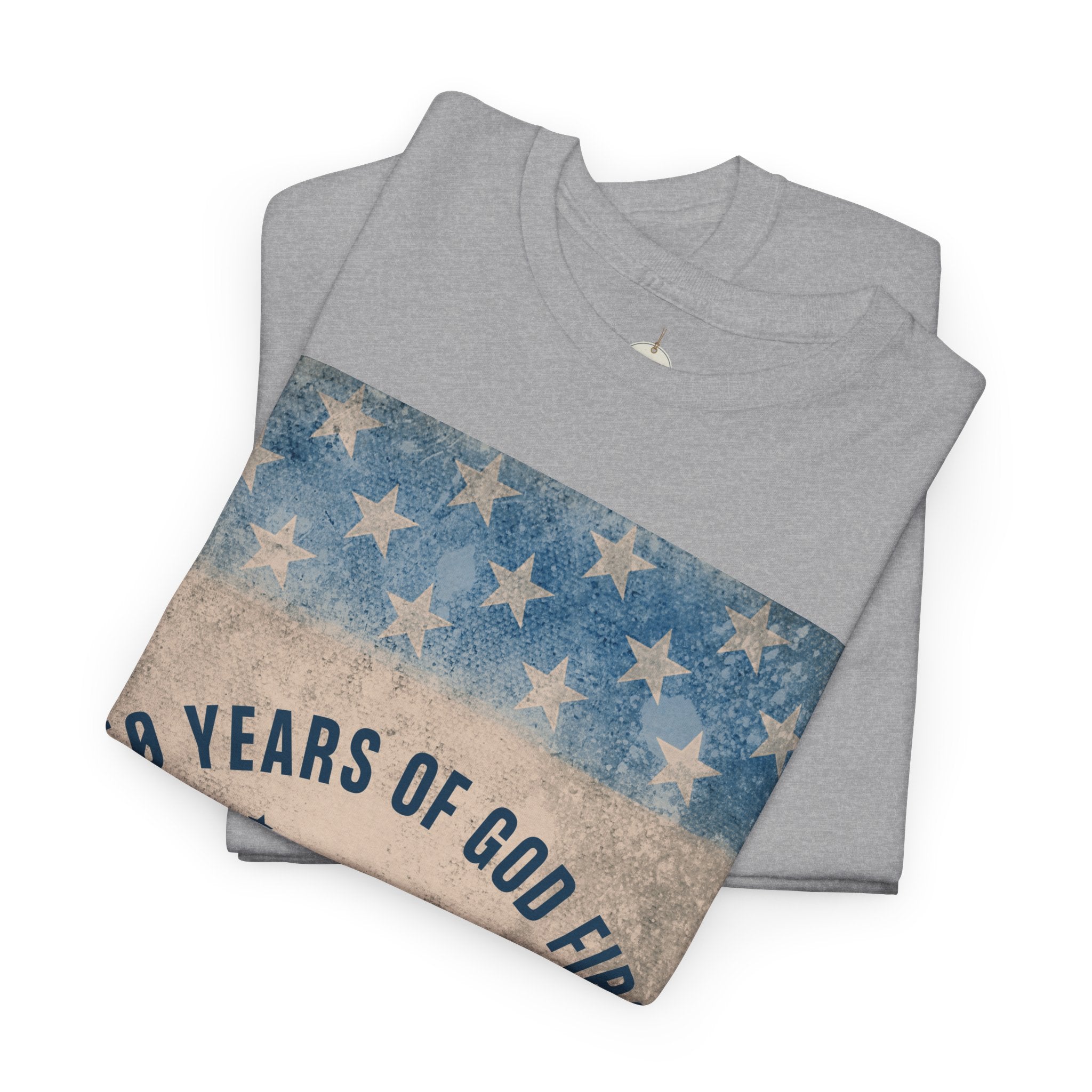 God First 250 Years Vintage American Flag  and Patriotic T-Shirt