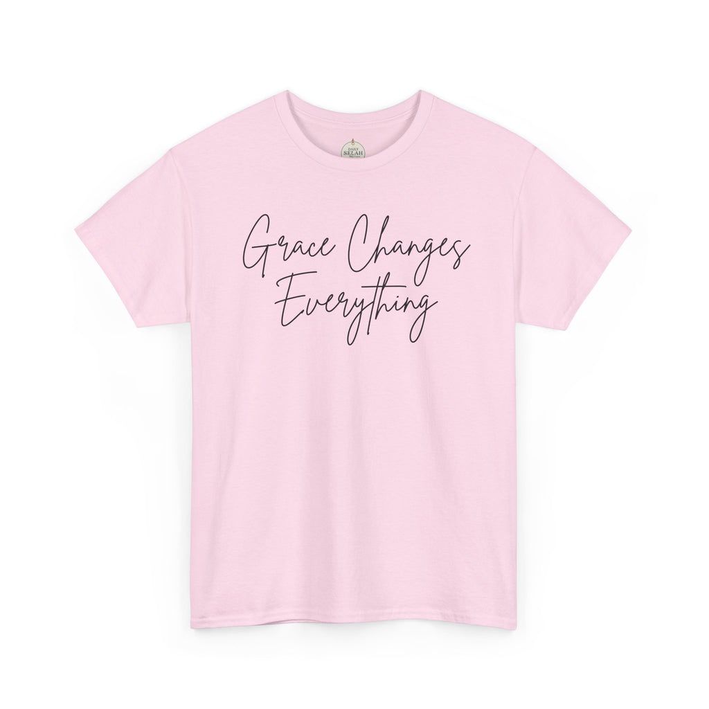 Grace Changes Everything tee | with Faith cross vertical back design