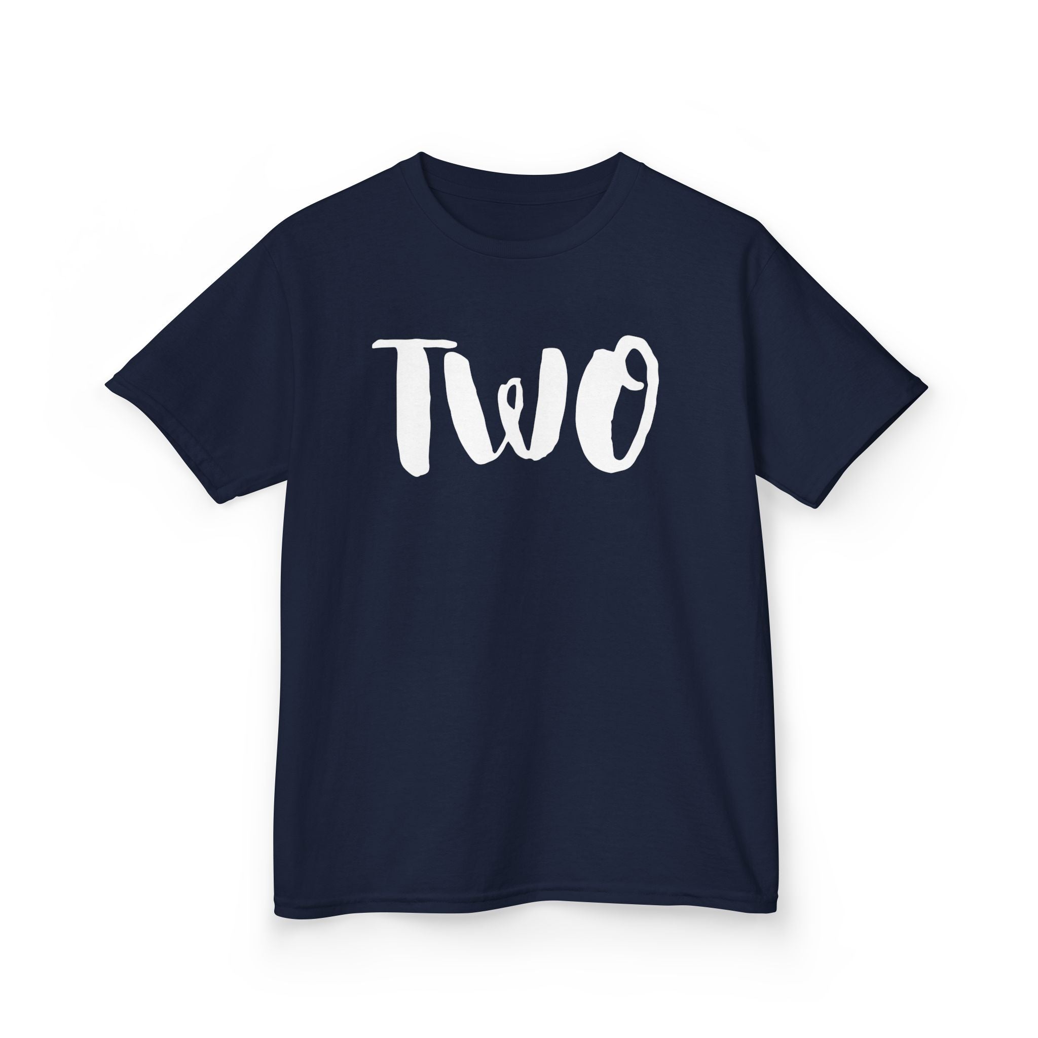 'Two' Kids T‑Shirt – Birthday Toddler Number Shirt for 2-Year-Olds