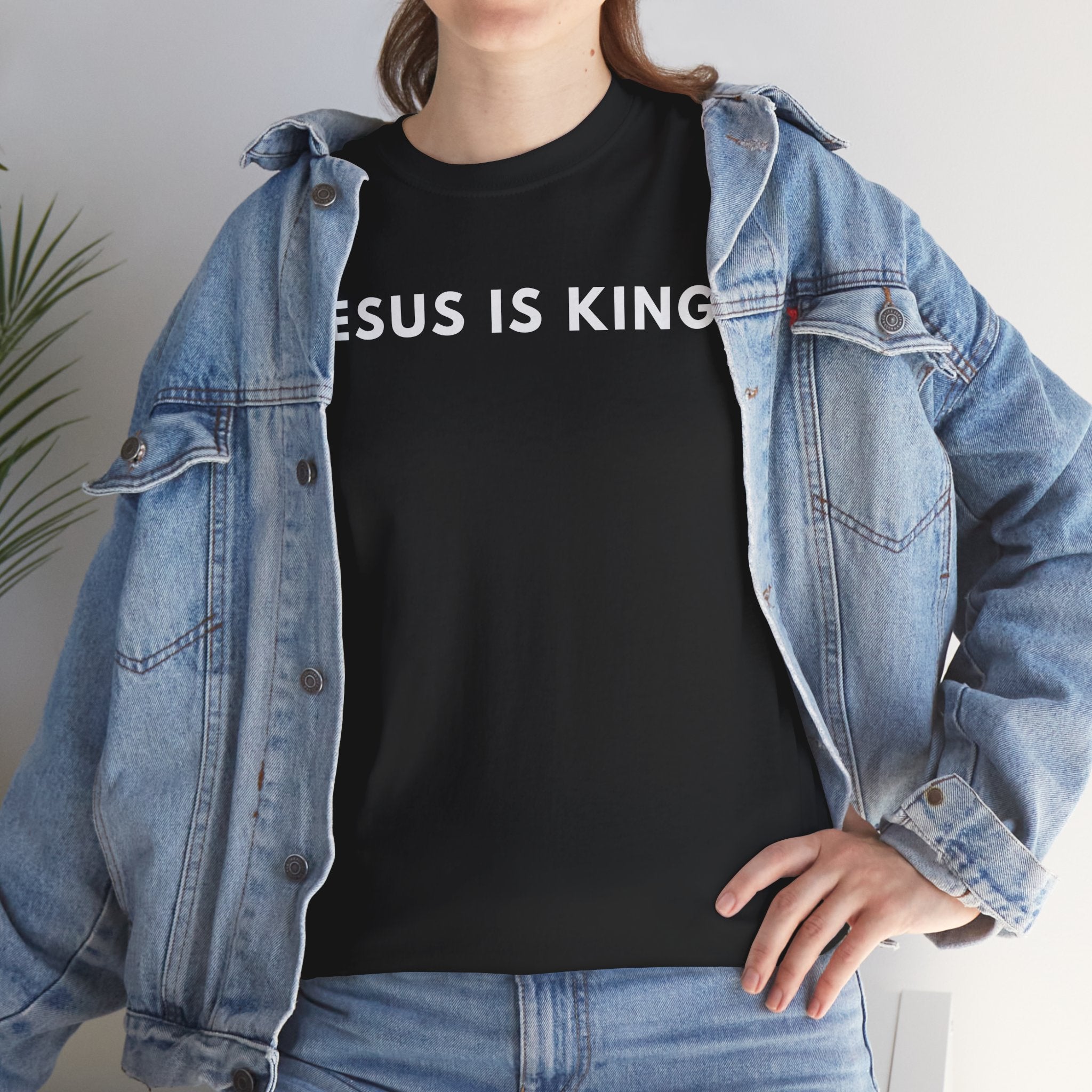 Jesus Is King Tee - Christian Faith White Cotton T-Shirt