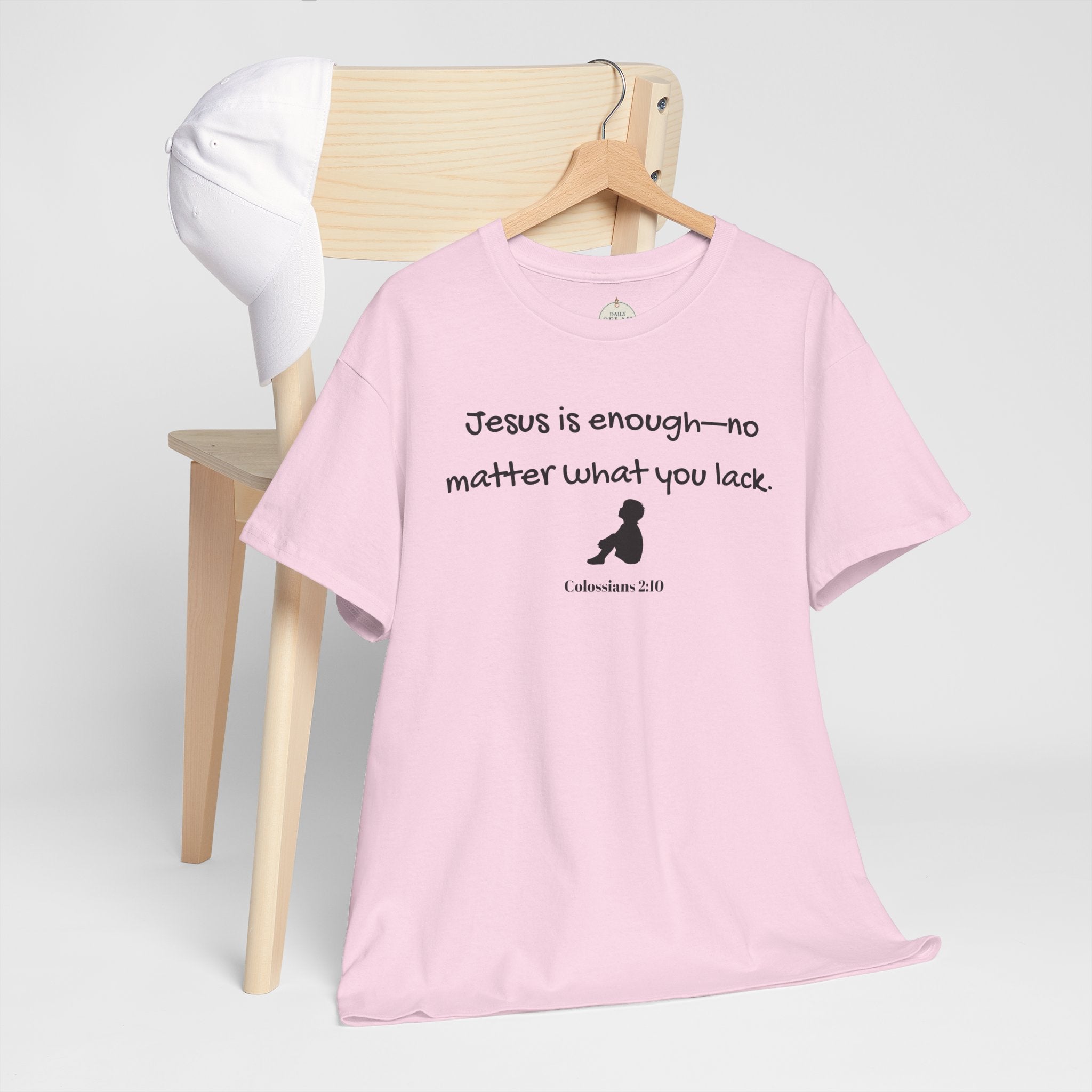 Christian T‑Shirt "Jesus is Enough — No Matter What You Lack" | Faith Graphic Tee