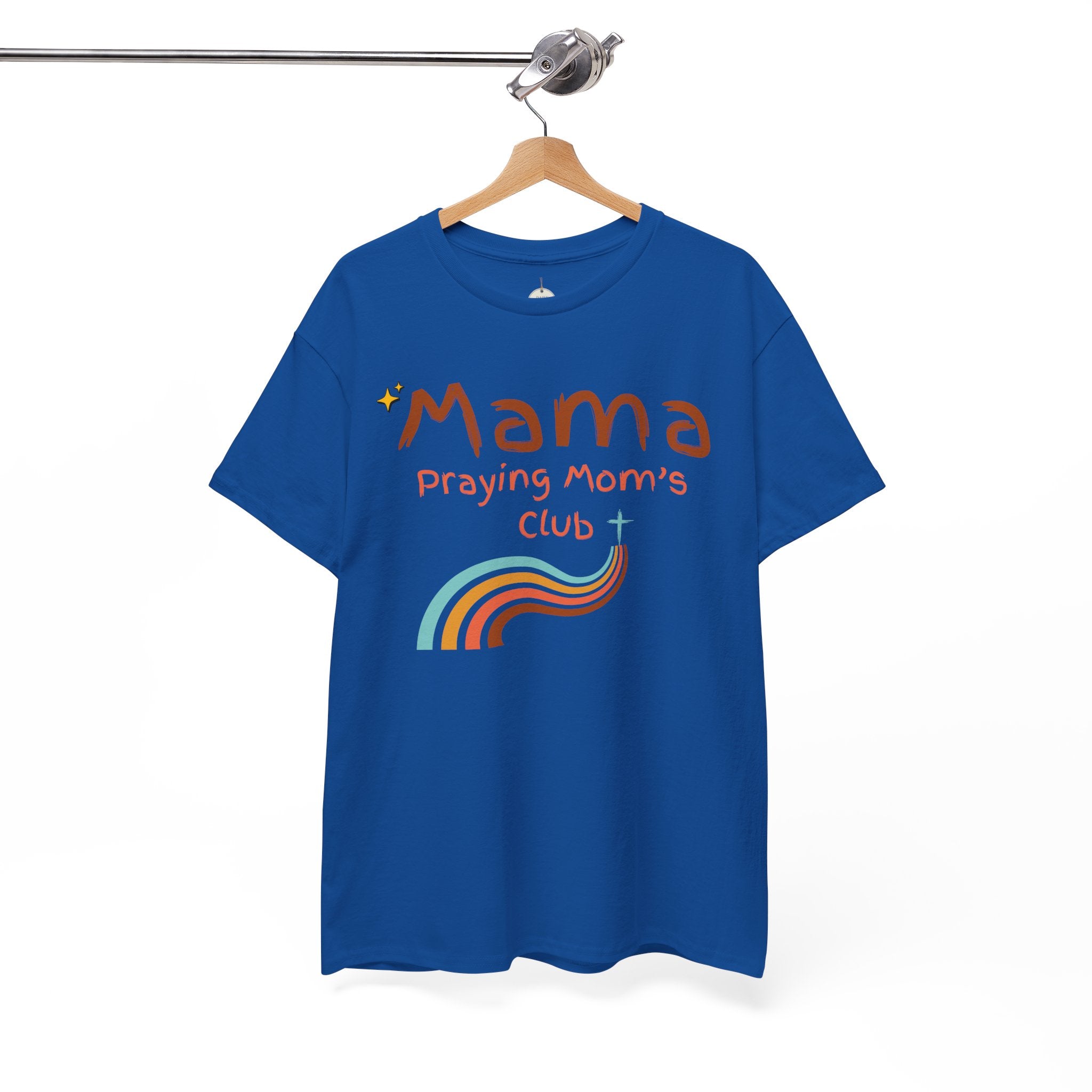 Mama Praying Mom's Club Tee — Inspirational Christian Mama T-Shirt with Rainbow - Mother's Day Gift