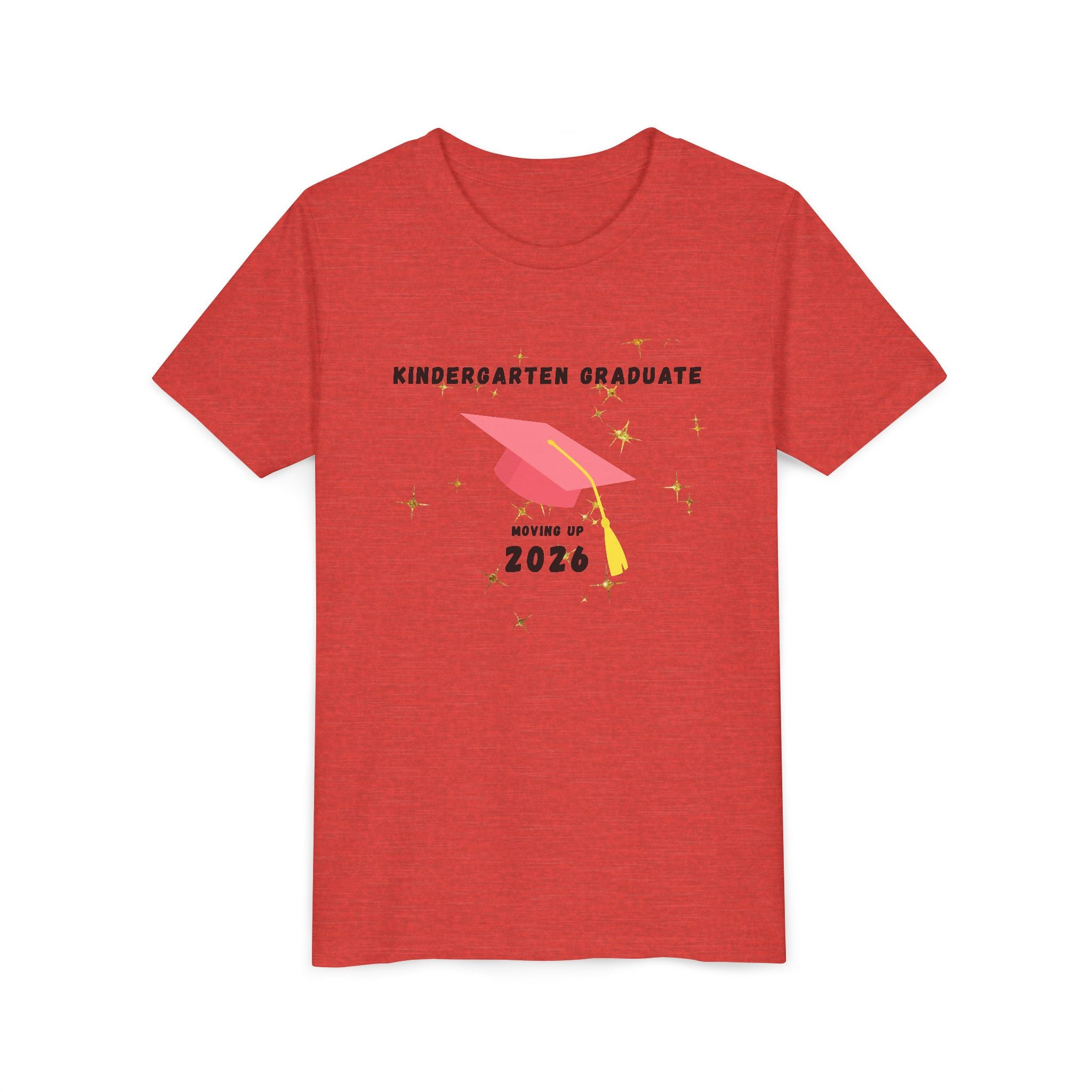 Kindergarten Graduate 2026 Youth Tee — Moving Up Graduation Cap Shirt