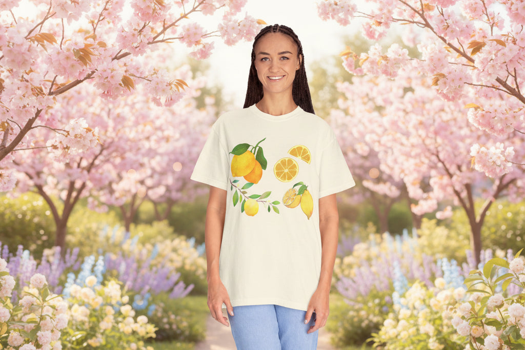 Lemon Branch Floral Comfort Colors T-Shirt
