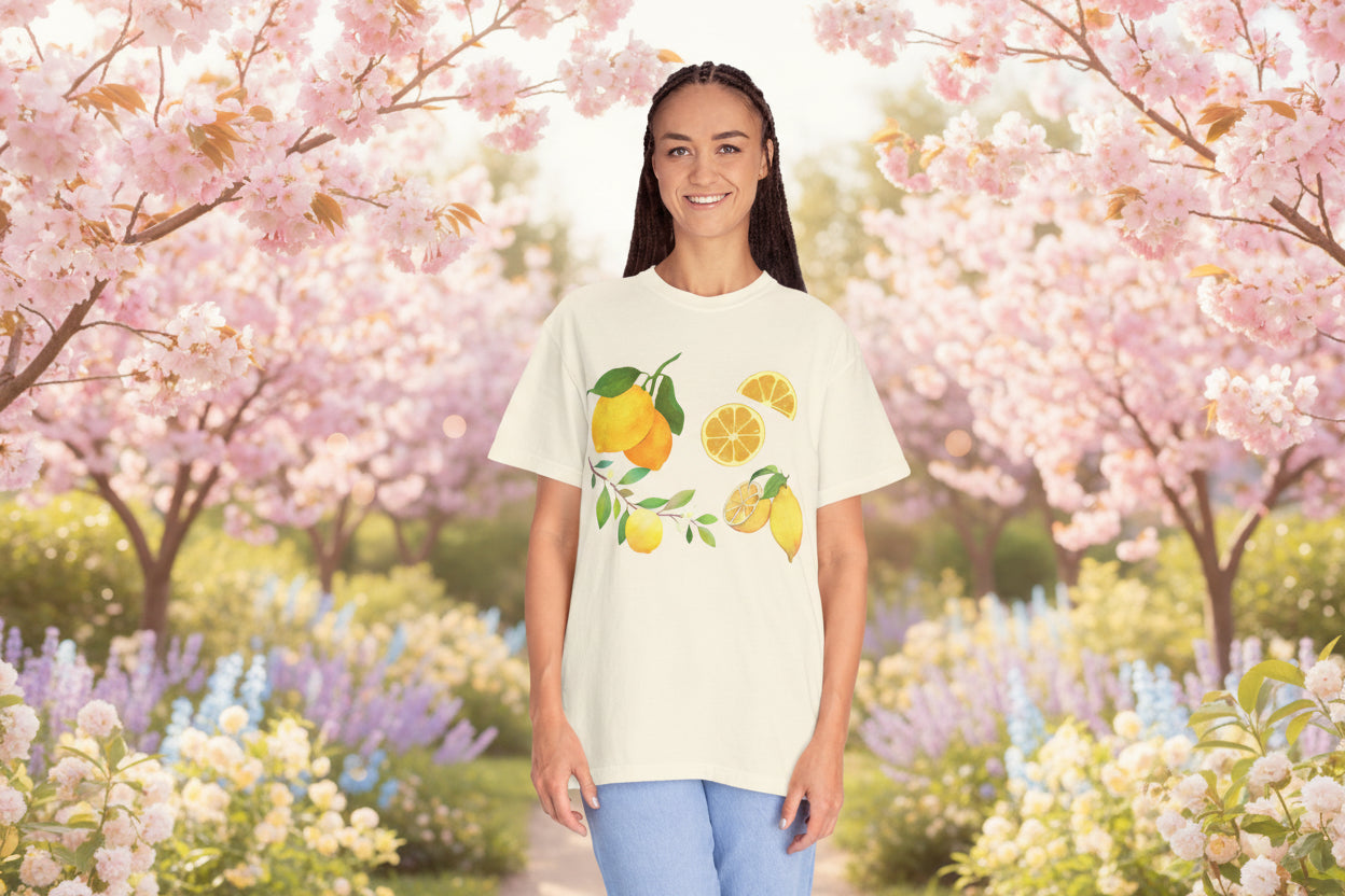 Lemon Branch Floral Comfort Colors T-Shirt