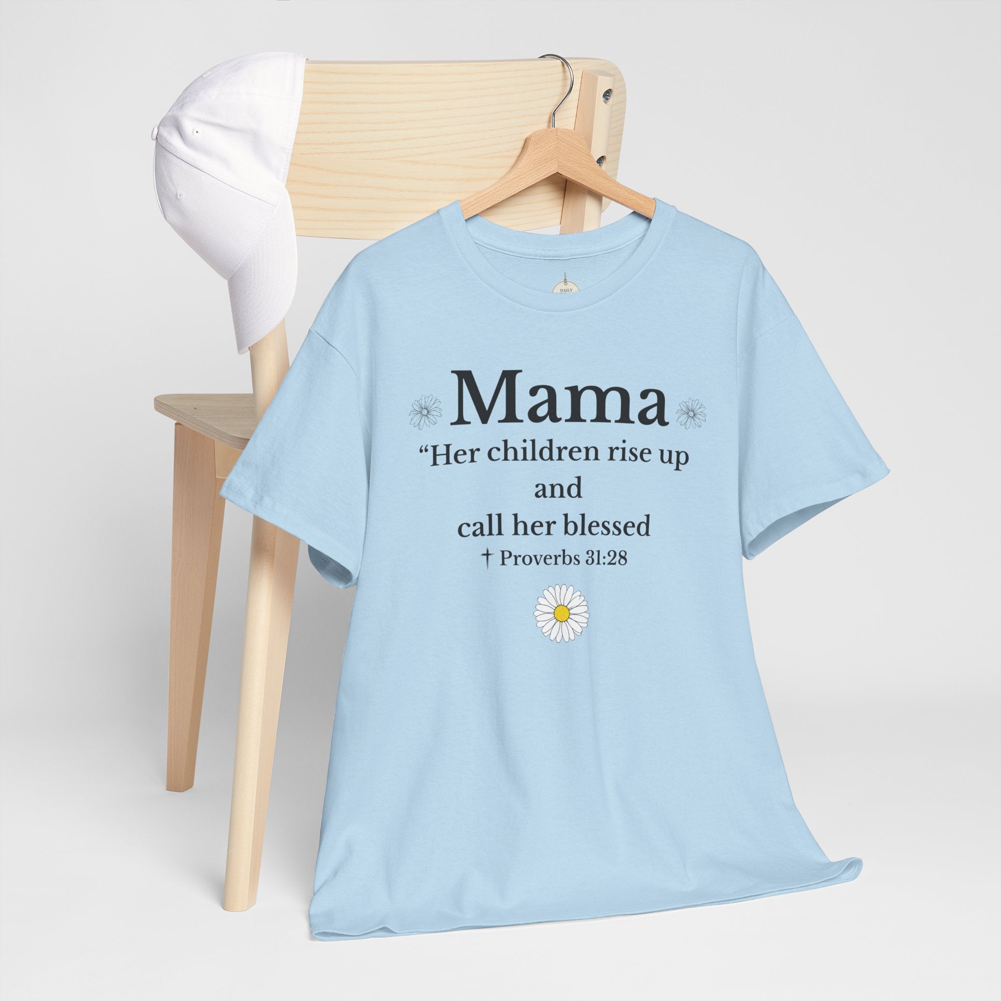 Mama Proverbs 31:28 T‑Shirt — 'Her children rise up and call her blessed' Floral Mom Tee - Mother's Day Gift
