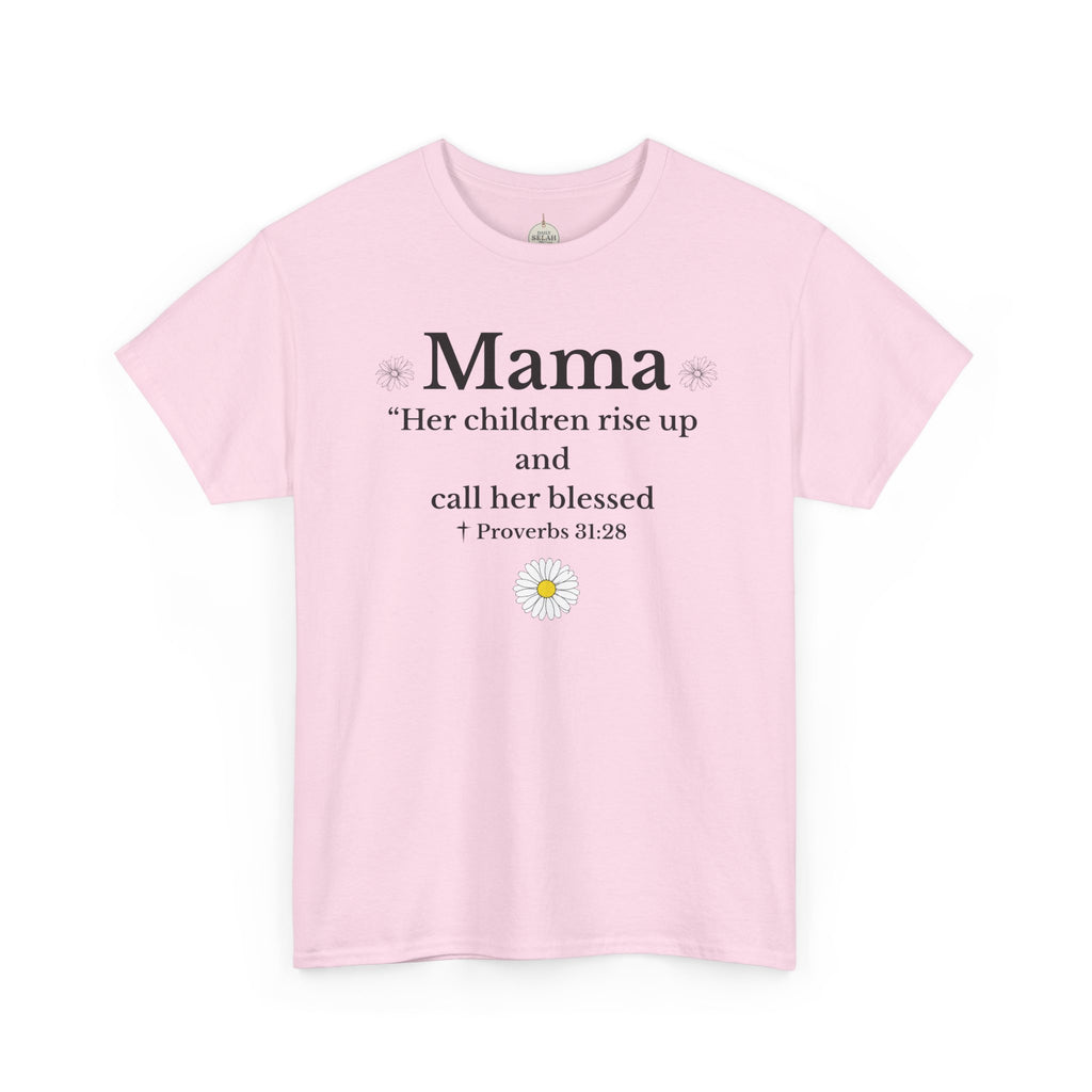 Mama Proverbs 31:28 T‑Shirt — 'Her children rise up and call her blessed' Floral Mom Tee - Mother's Day Gift