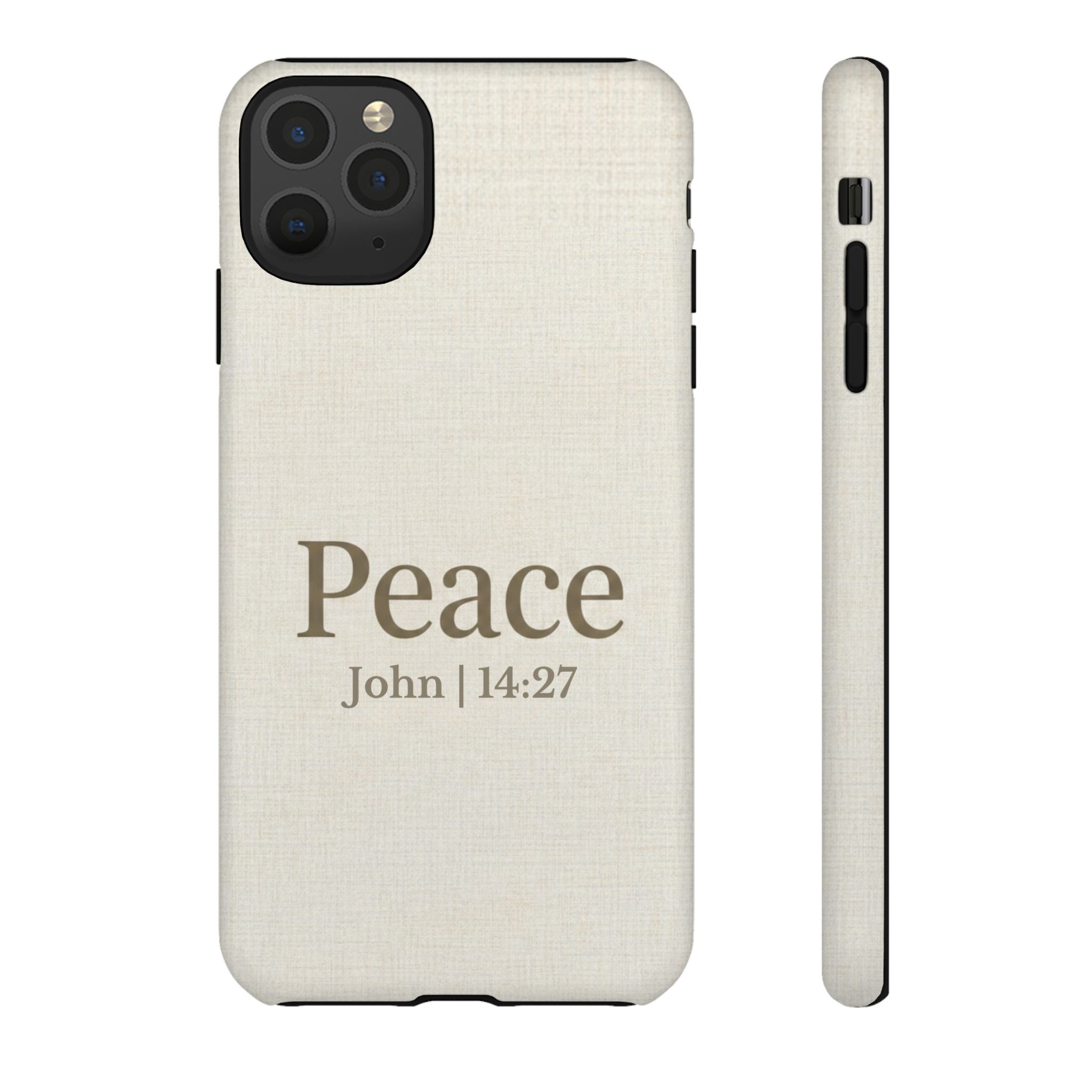 Peace (John 14:27) Phone Case — Minimalist Christian Scripture iPhone & Android Cover