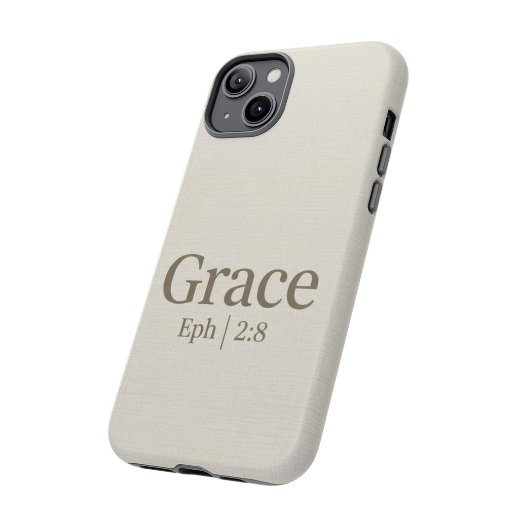 Grace (Ephesians 2:8) Phone Case — Minimalist Christian Inspirational Tough Case
