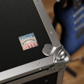 Square Sticker — “250 Years of God First” Patriotic Flag Sticker (Psalm 33:12)