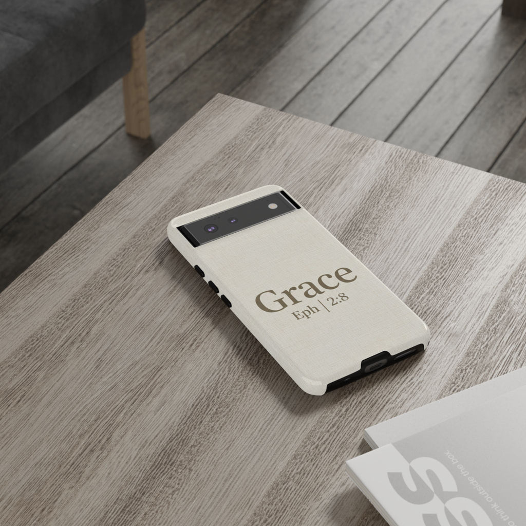 Grace (Ephesians 2:8) Phone Case — Minimalist Christian Inspirational Tough Case