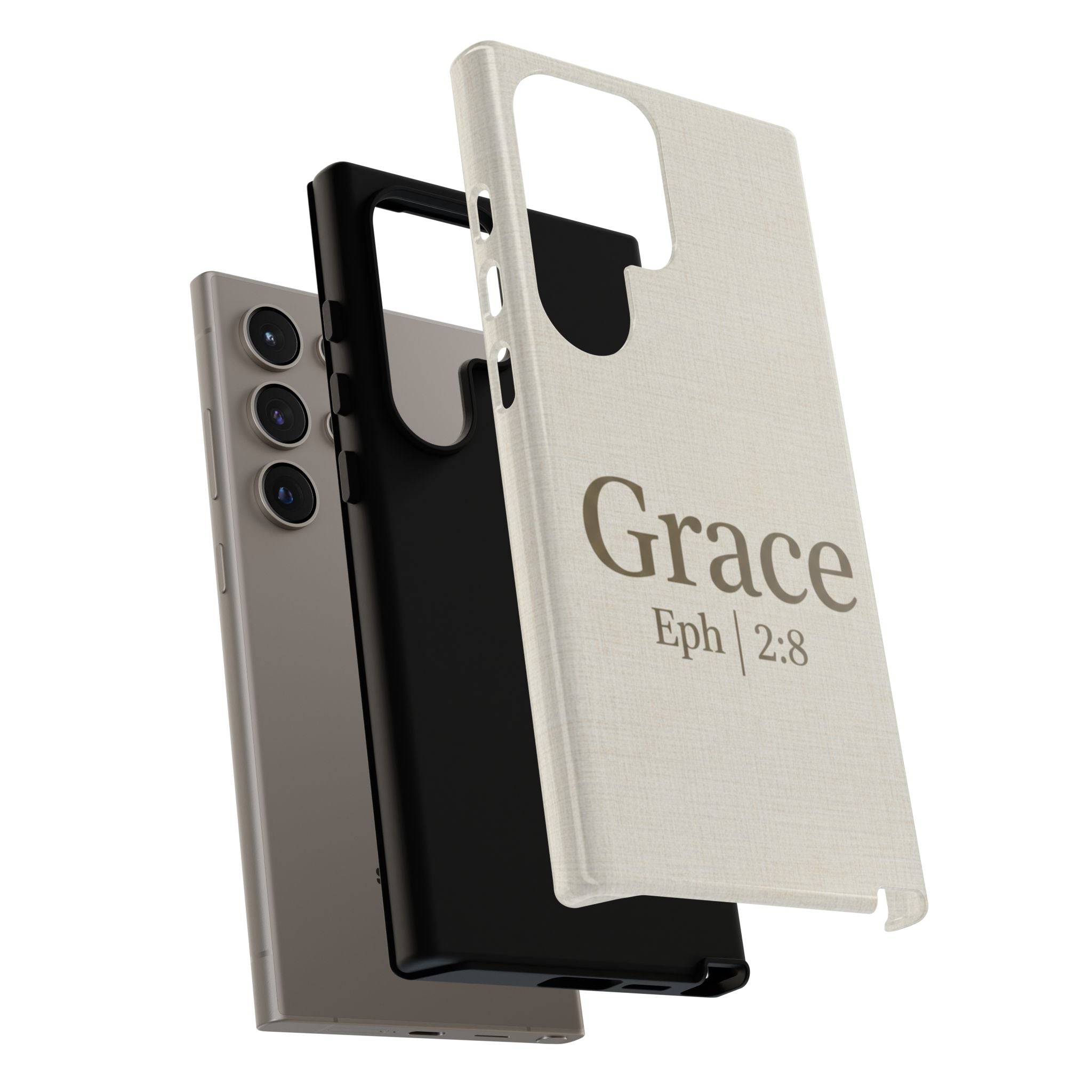 Grace (Ephesians 2:8) Phone Case — Minimalist Christian Inspirational Tough Case