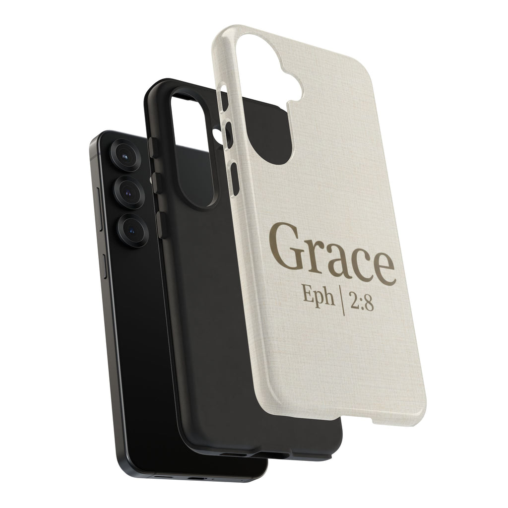 Grace (Ephesians 2:8) Phone Case — Minimalist Christian Inspirational Tough Case