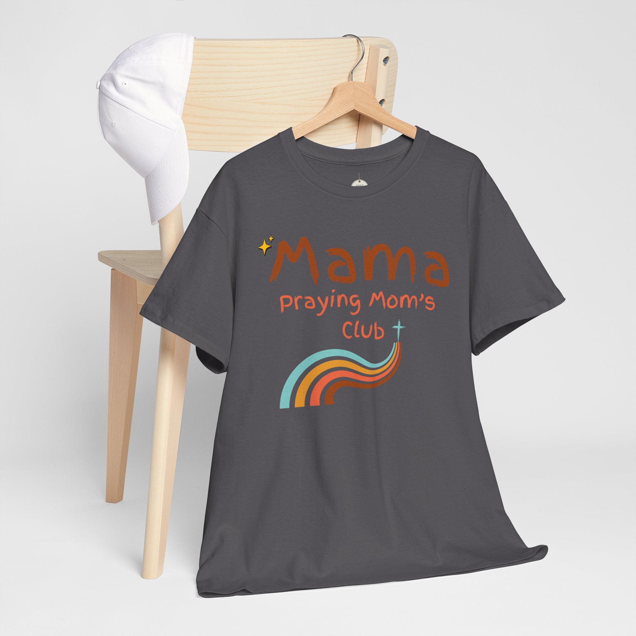 Mama Praying Mom's Club Tee — Inspirational Christian Mama T-Shirt with Rainbow - Mother's Day Gift