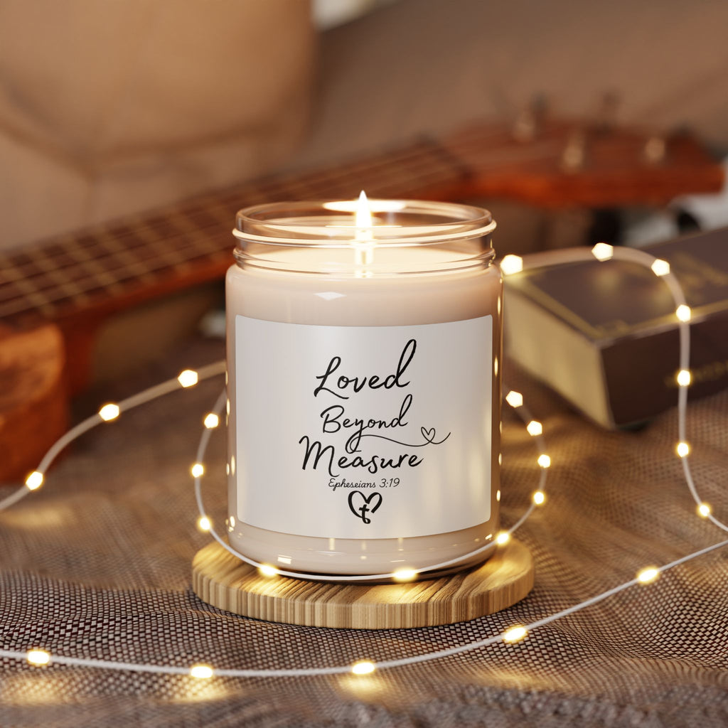 Loved Beyond Measure Soy Candle — 9oz Scented Jar (Ephesians 3:19 Inspired)