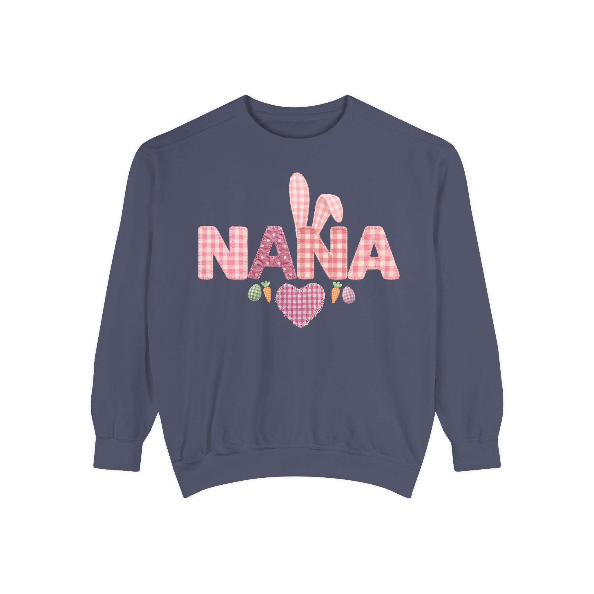 Nana Bunny Heart Sweatshirt — Cute Pink Easter Grandma (Nana) Pullover