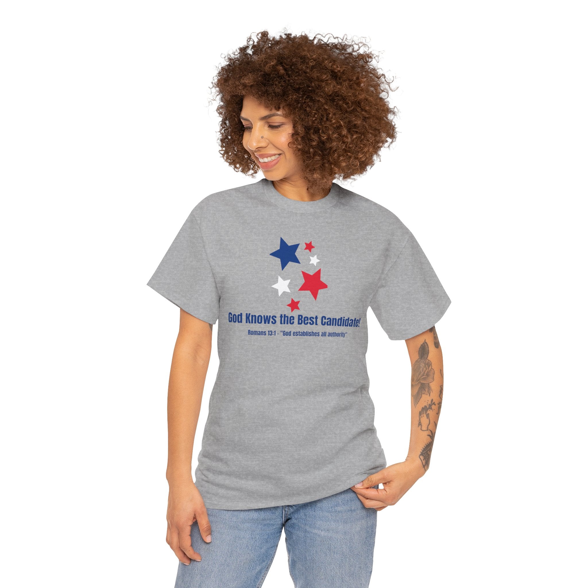God Knows the Best Candidate Tee — Patriotic Christian Election T-Shirt