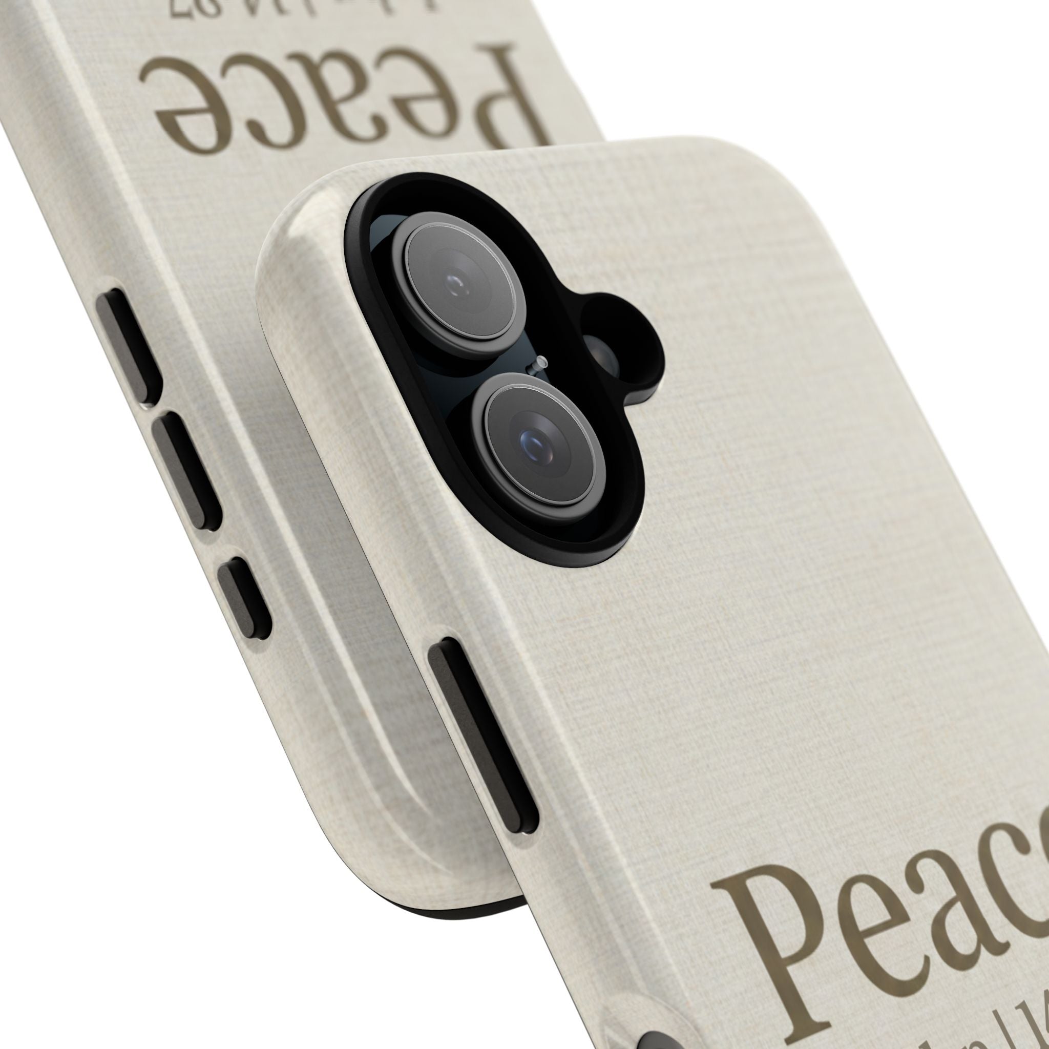 Peace (John 14:27) Phone Case — Minimalist Christian Scripture iPhone & Android Cover