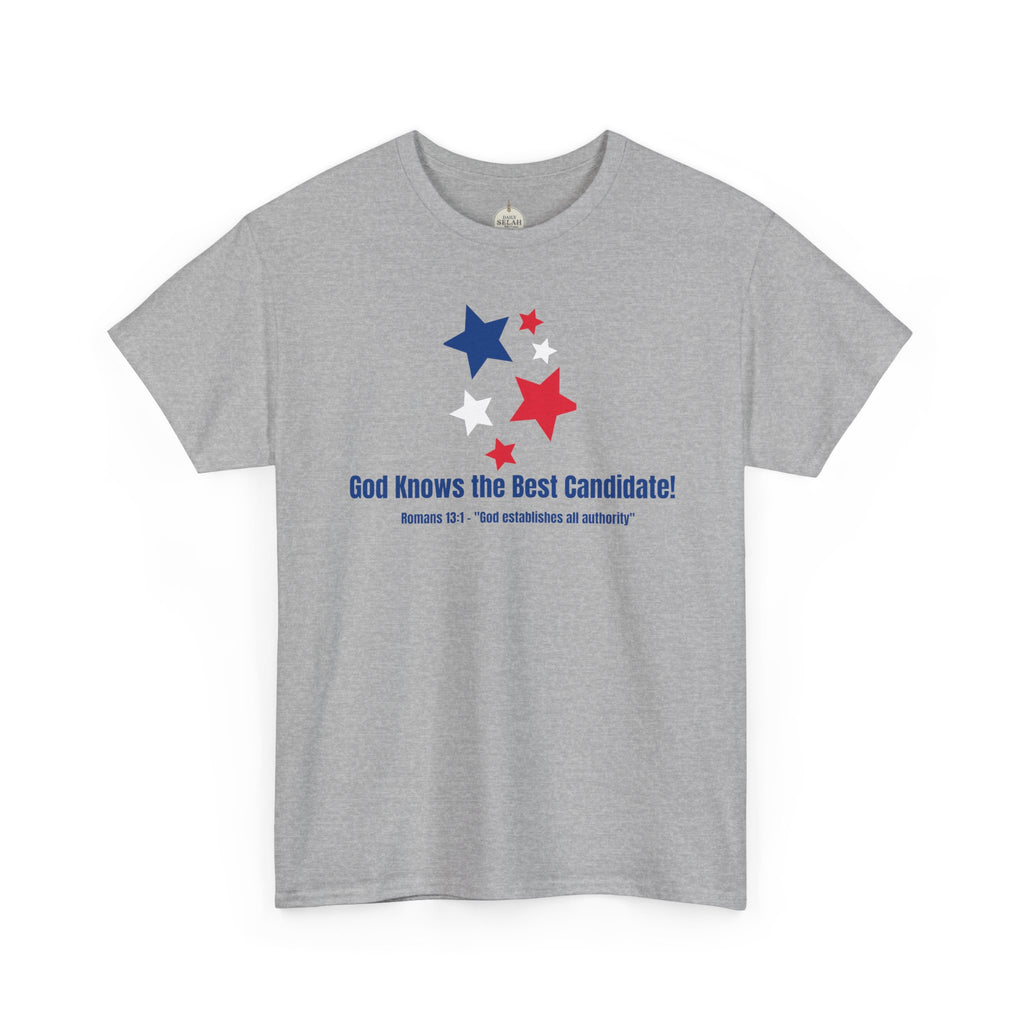 God Knows the Best Candidate Tee — Patriotic Christian Election T-Shirt