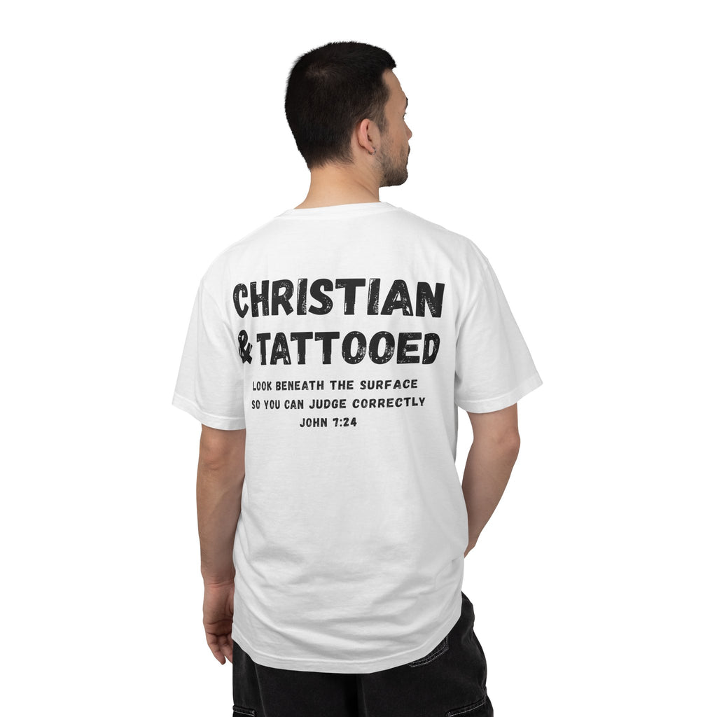 Christian & Tattooed T-Shirt — 'Look Beneath the Surface' Christian Tee John 7:24