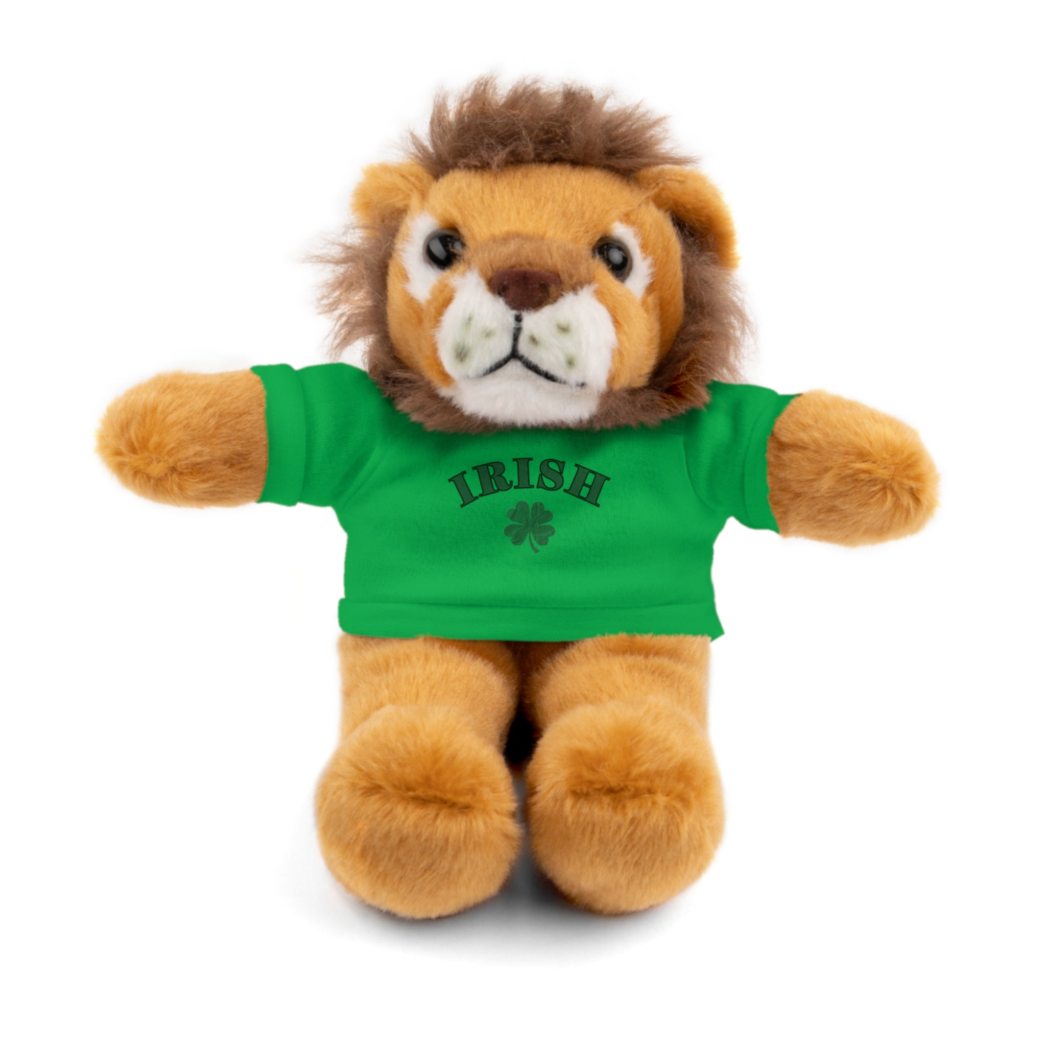Irish Clover Teddy Bear with 'IRISH' Tee — St. Patrick's Day Plush Gift