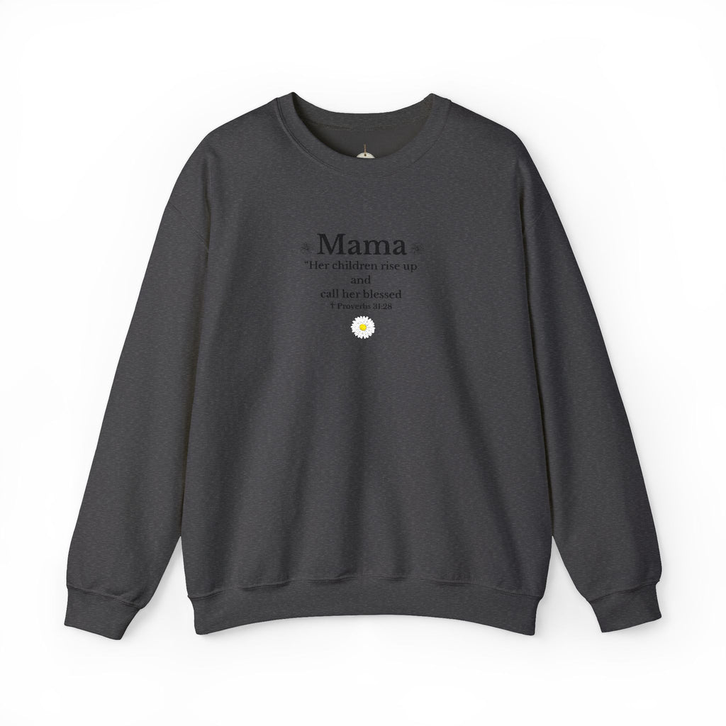 Mama Sunshine Crewneck Sweatshirt — "Mama the sunshine in my soul" Cozy Mom Gift - Embroidered