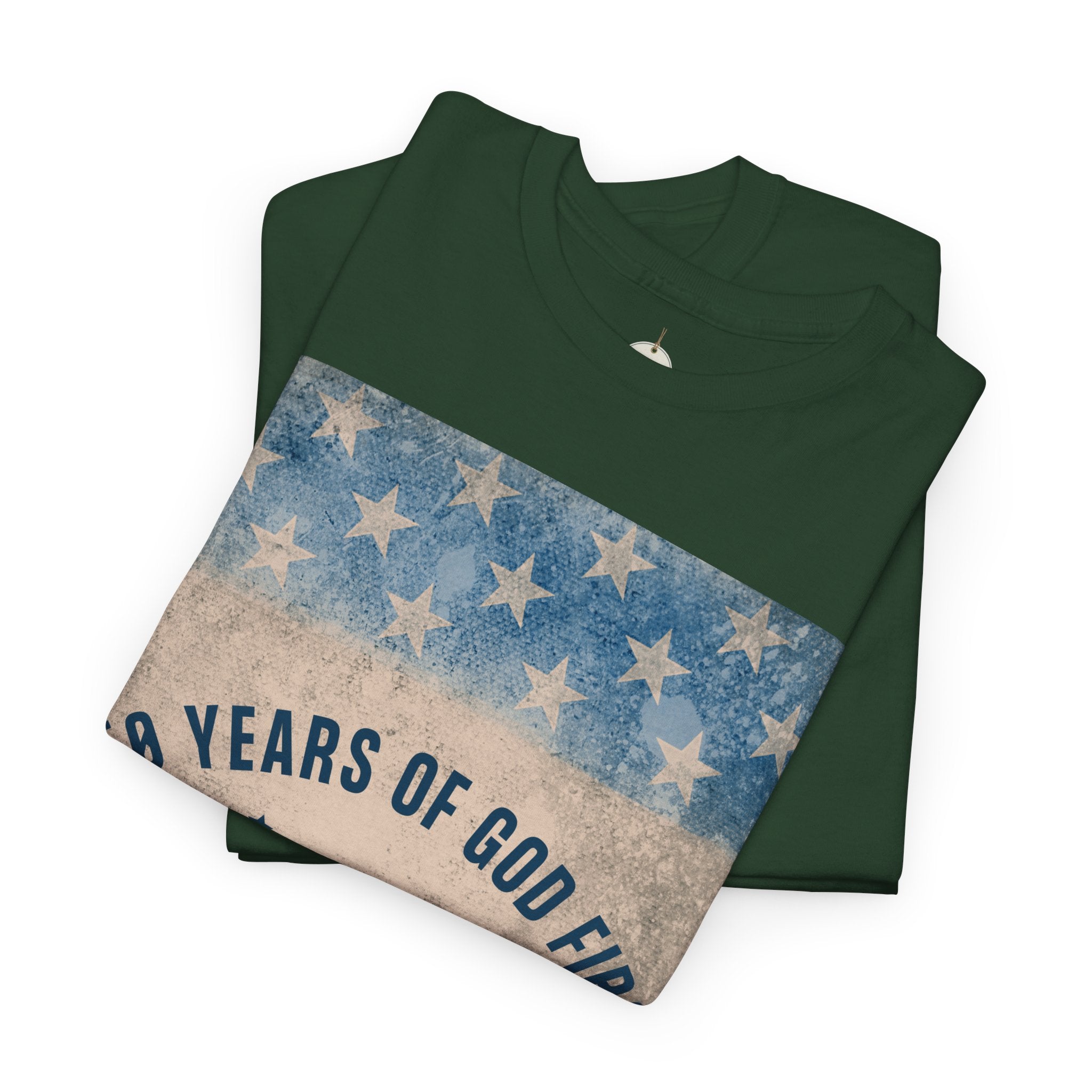 God First 250 Years Vintage American Flag  and Patriotic T-Shirt