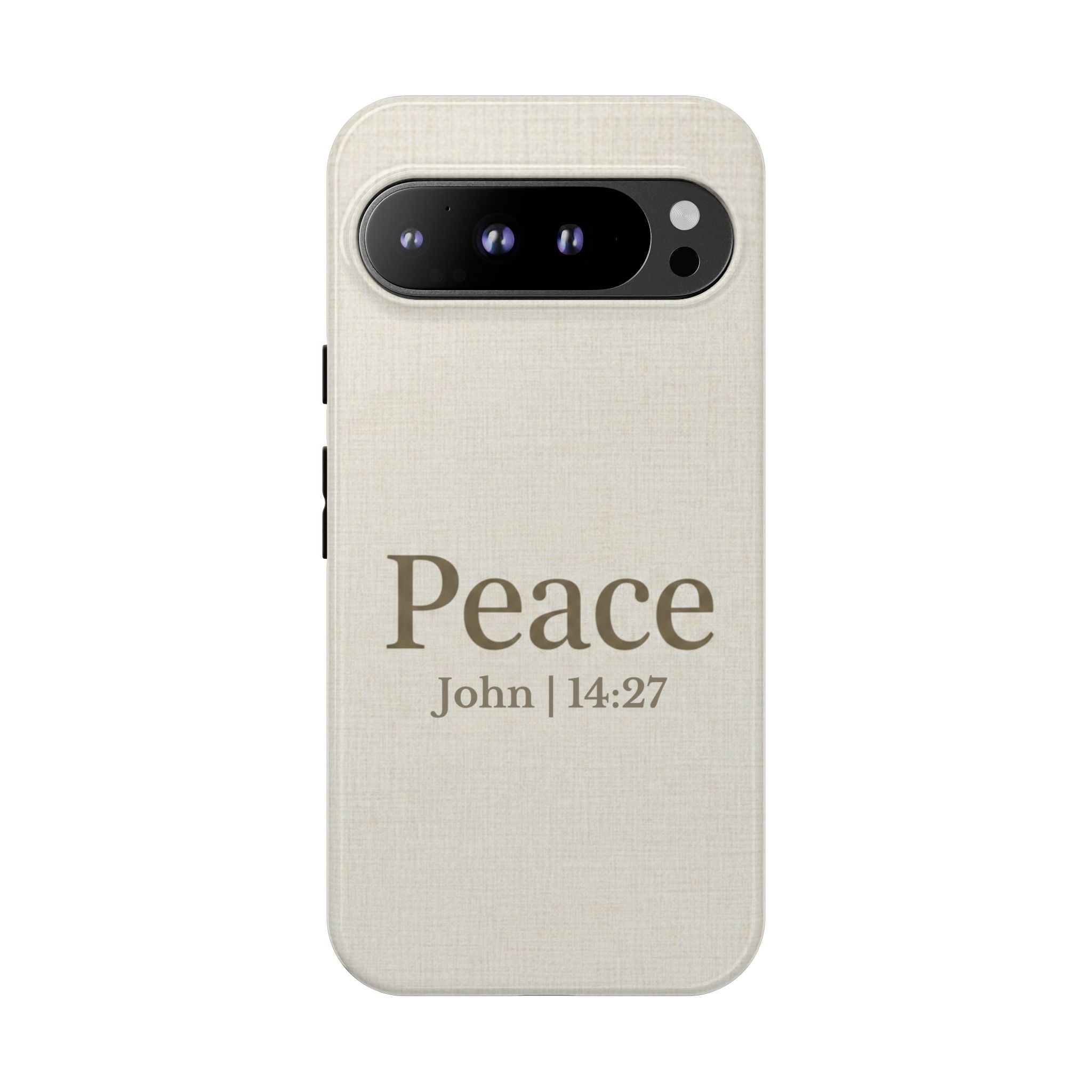 Peace (John 14:27) Phone Case — Minimalist Christian Scripture iPhone & Android Cover