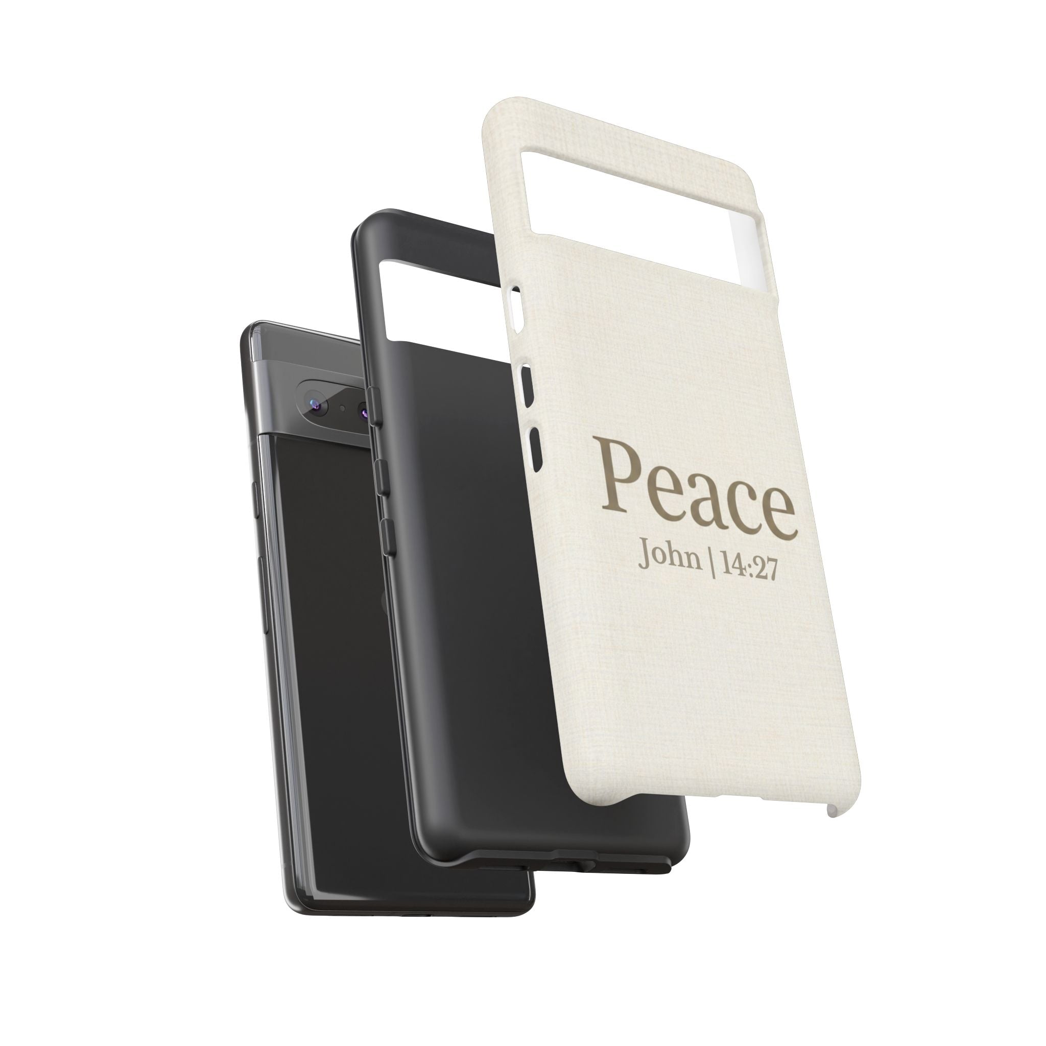 Peace (John 14:27) Phone Case — Minimalist Christian Scripture iPhone & Android Cover