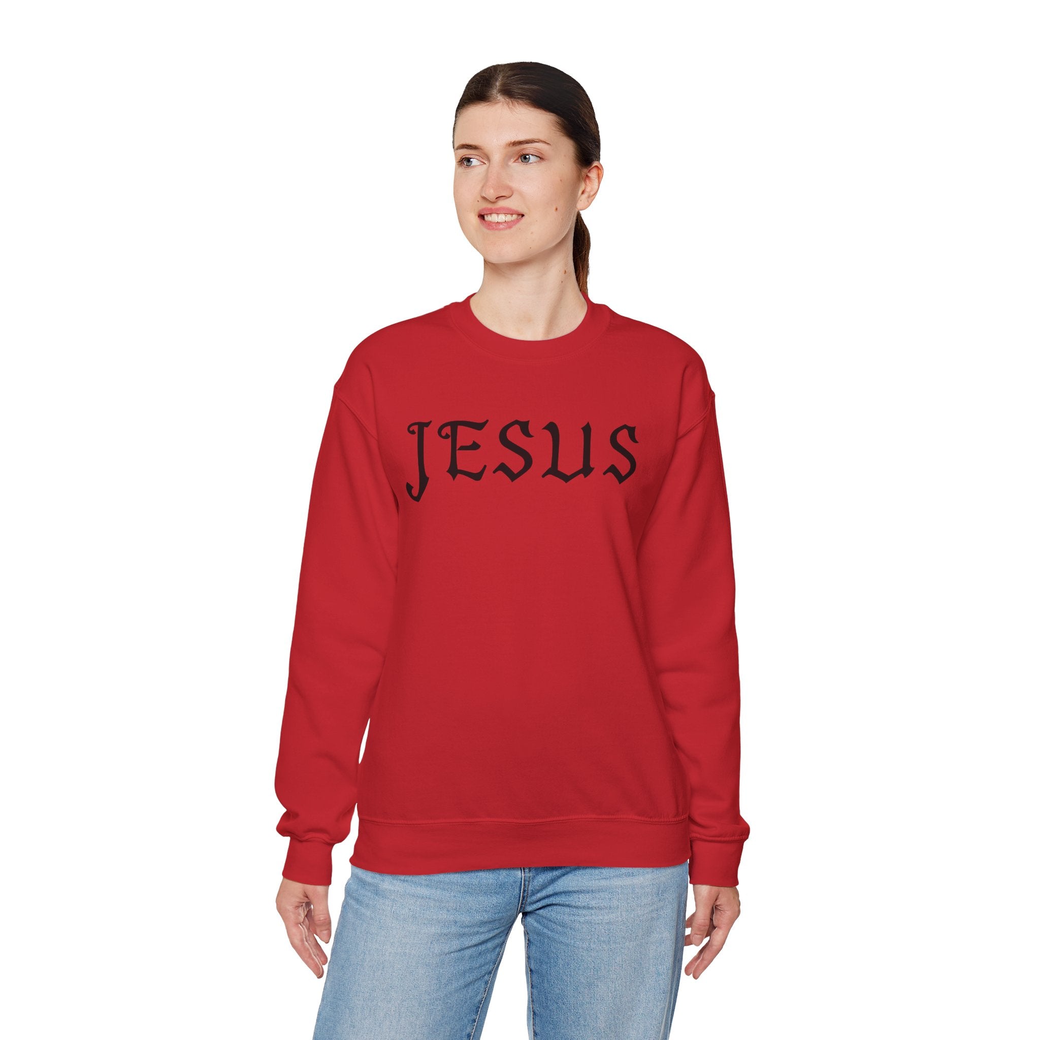 Jesus Crewneck Sweatshirt — Minimal Christian Faith Pullover