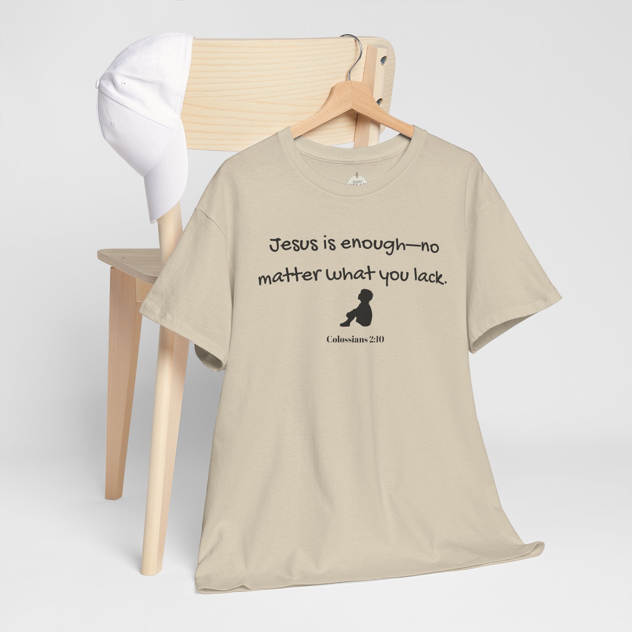Christian T‑Shirt "Jesus is Enough — No Matter What You Lack" | Faith Graphic Tee