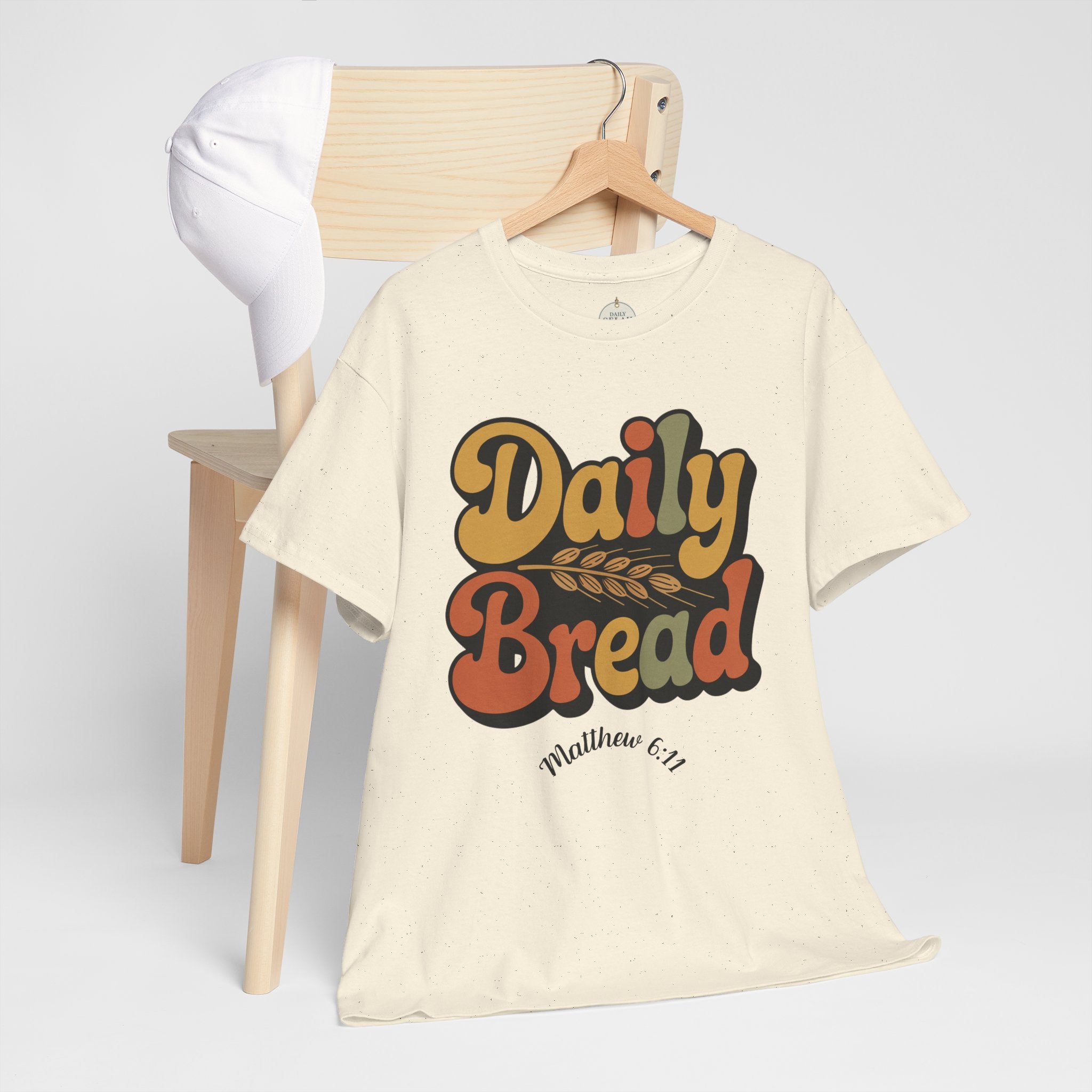 Daily Bread Shirt, Matthew 6:11, Retro Christian Shirt, Vintage Faith Shirt, Lord's Prayer Shirt, Christian Gift, Scripture Shirt