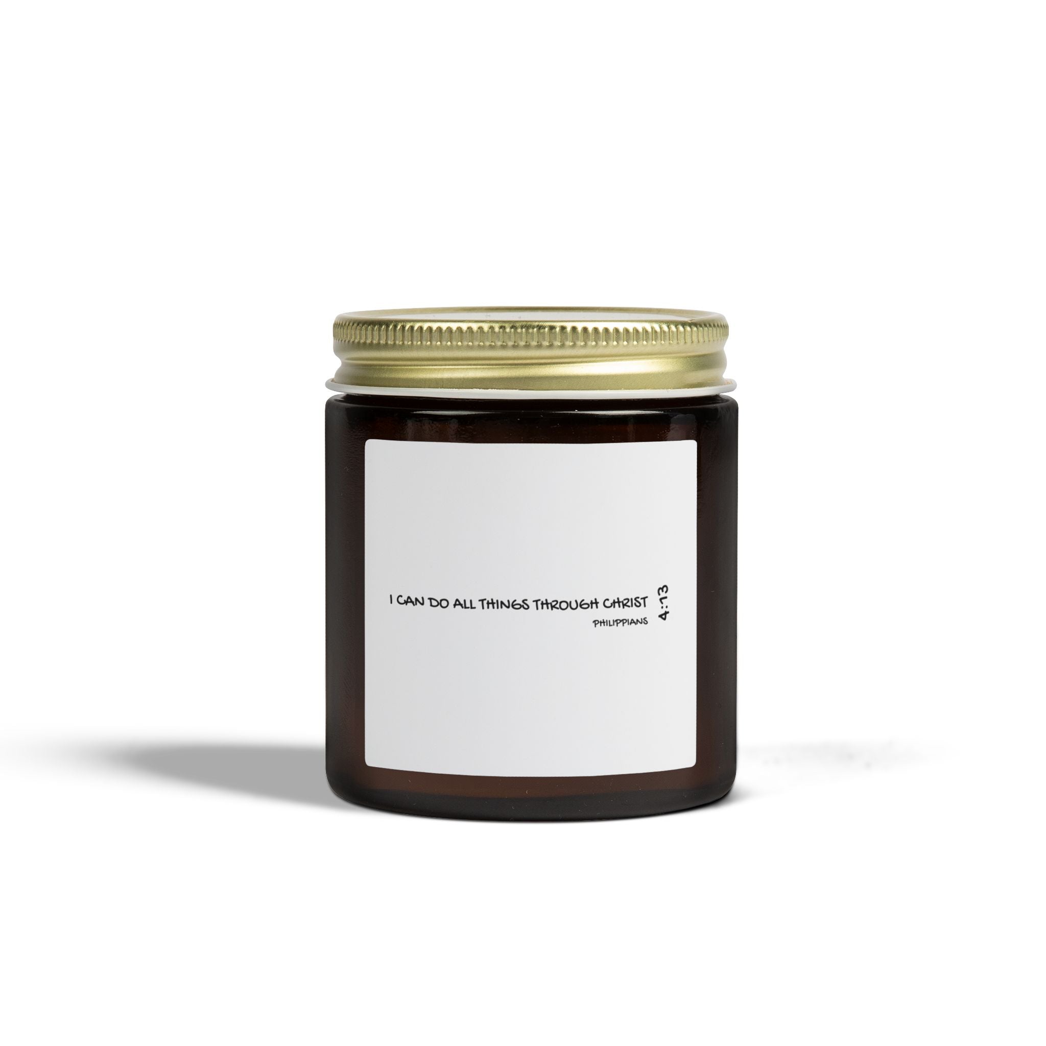 Coconut Apricot and Other Scented Candle (4oz/9oz) — Faith Inspirational 'I Can Do All Things' Jar Candle