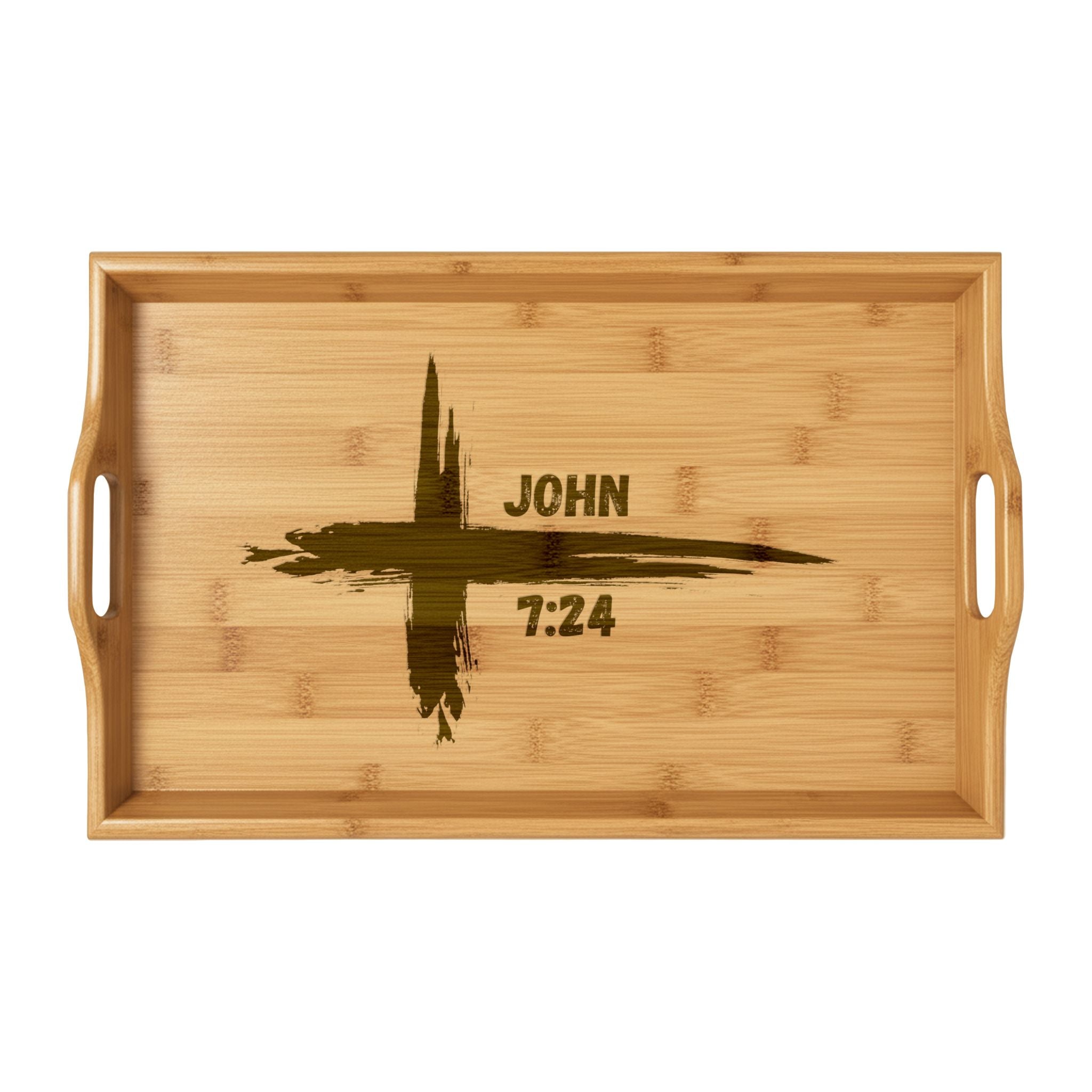 Personalized and Engraved Bamboo Serving Tray — Breakfast, Wedding & Housewarming Gift