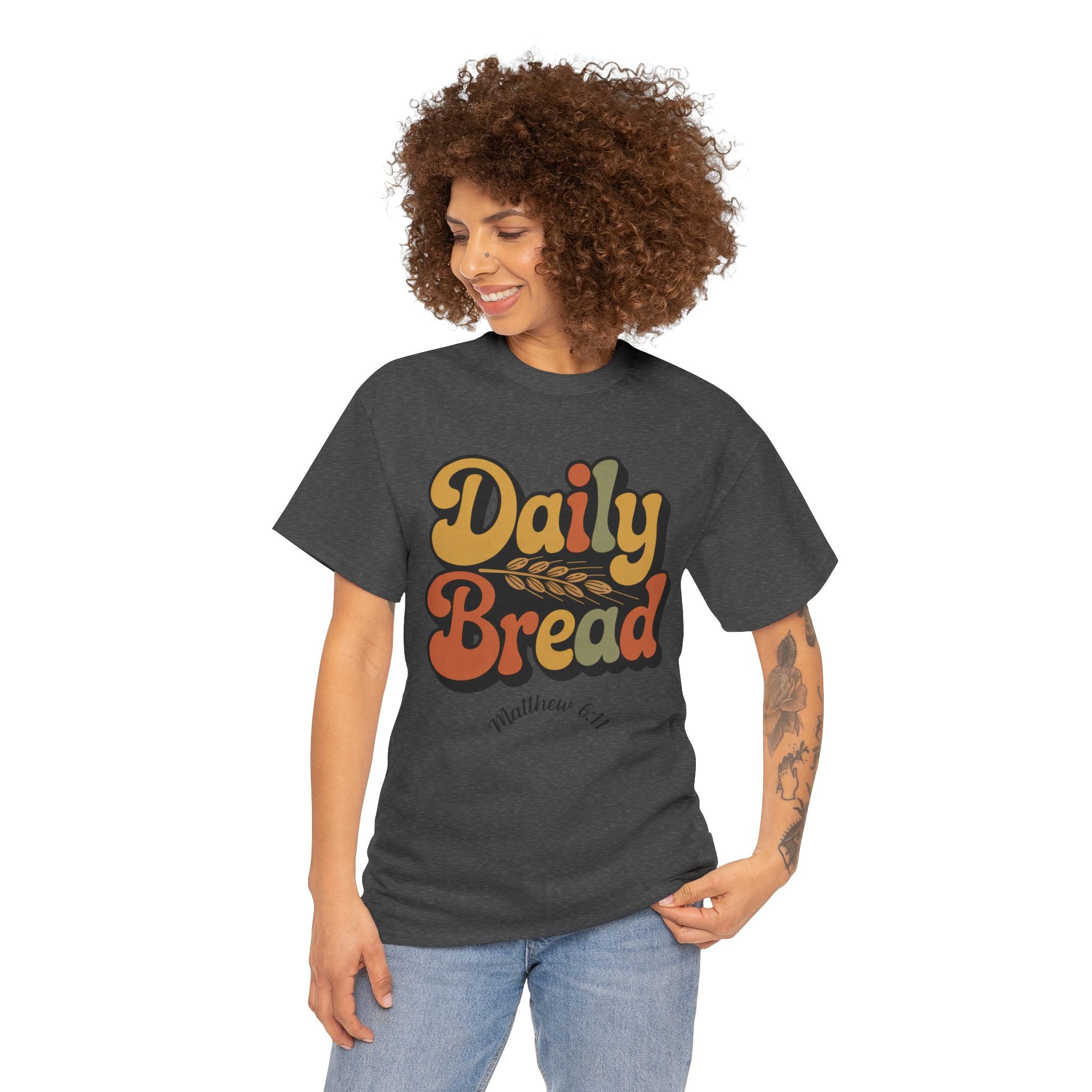 Daily Bread Shirt, Matthew 6:11, Retro Christian Shirt, Vintage Faith Shirt, Lord's Prayer Shirt, Christian Gift, Scripture Shirt