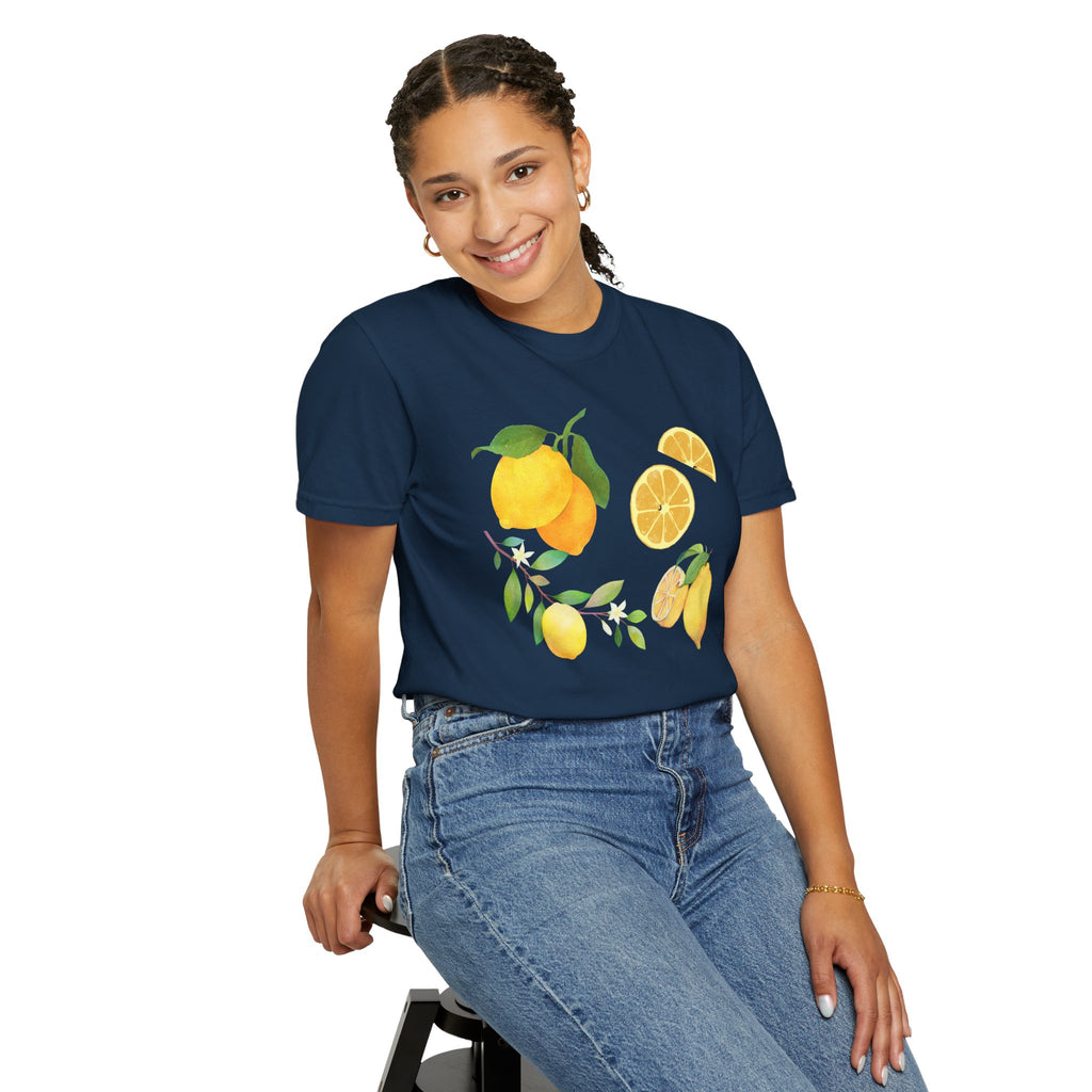 Lemon Branch Floral Comfort Colors T-Shirt
