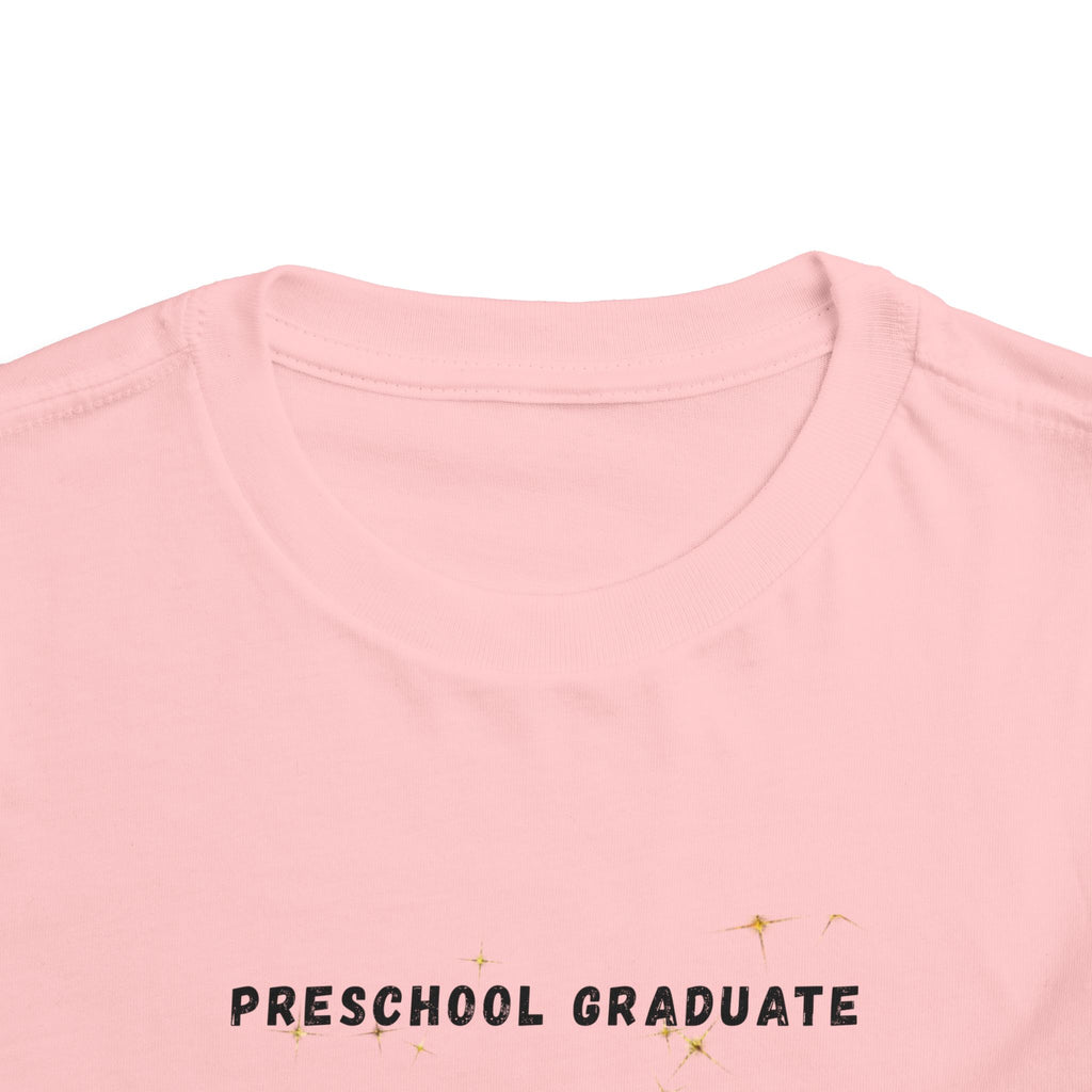 Preschool Graduate 2026 Toddler Tee — Pink Graduation Cap Shirt