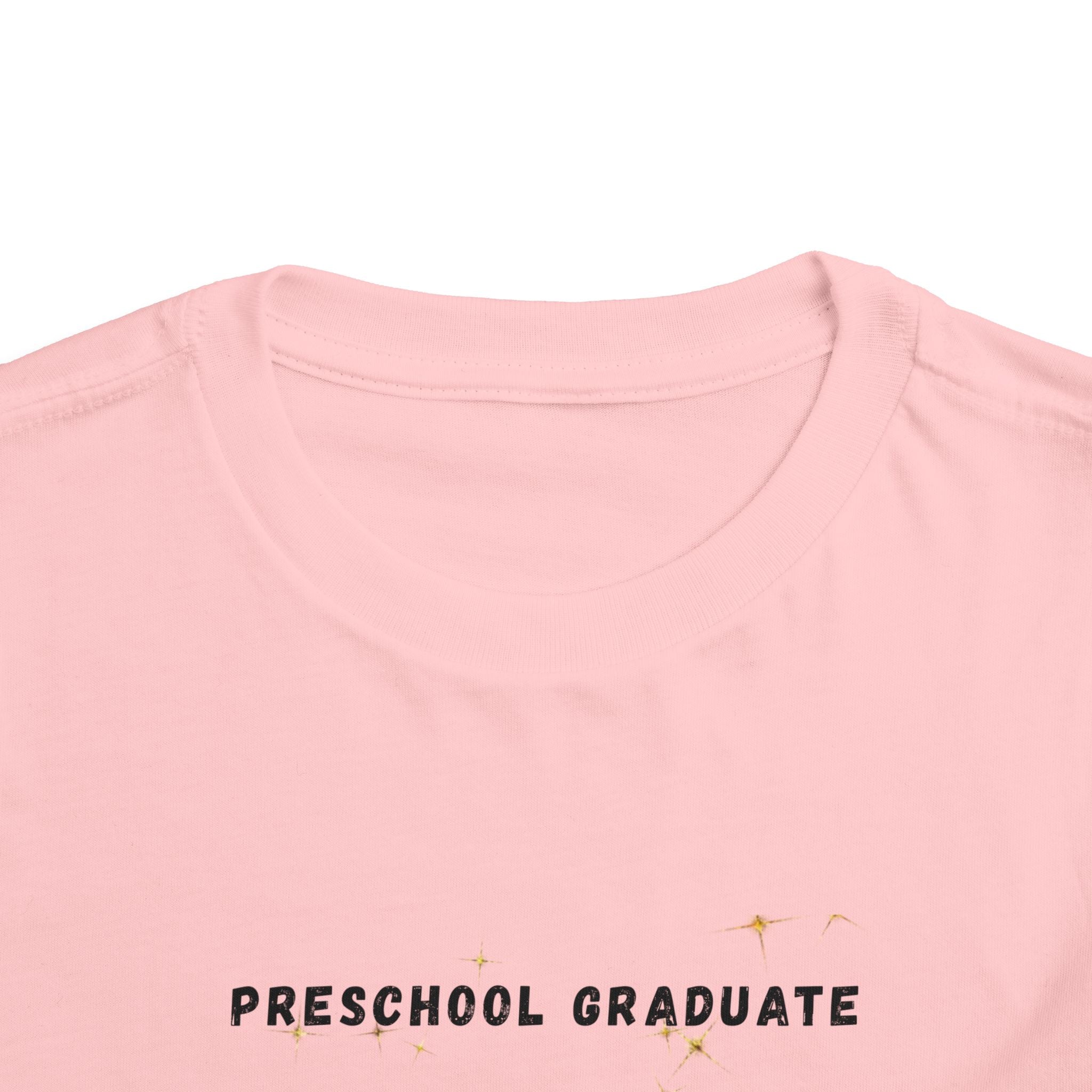 Preschool Graduate 2026 Toddler Tee — Pink Graduation Cap Shirt