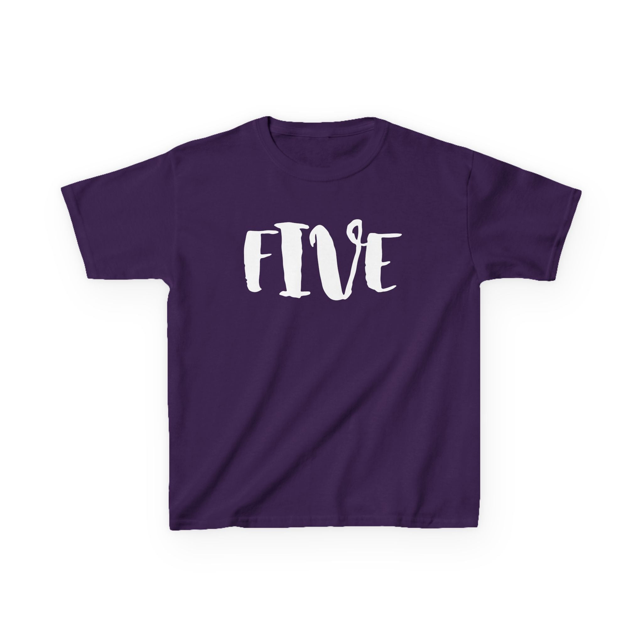 Kids "FIVE" Birthday T‑Shirt — Age 5 Party Tee