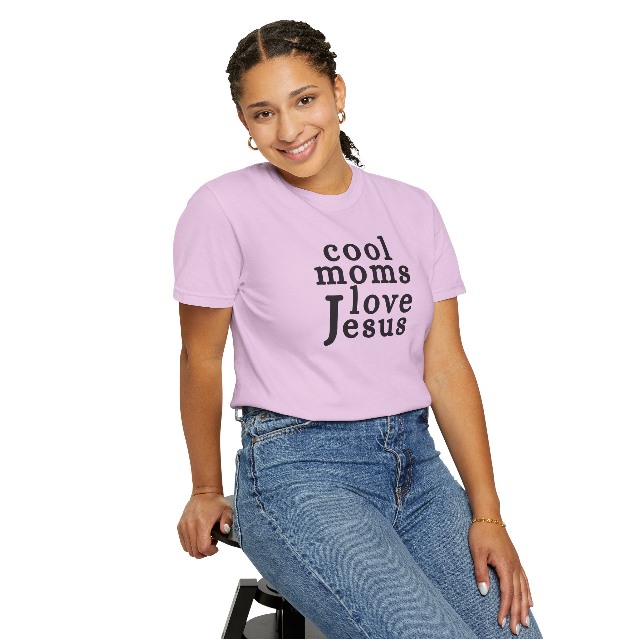 Christian Mom T-Shirt — "Cool Moms Love Jesus" Graphic Tee