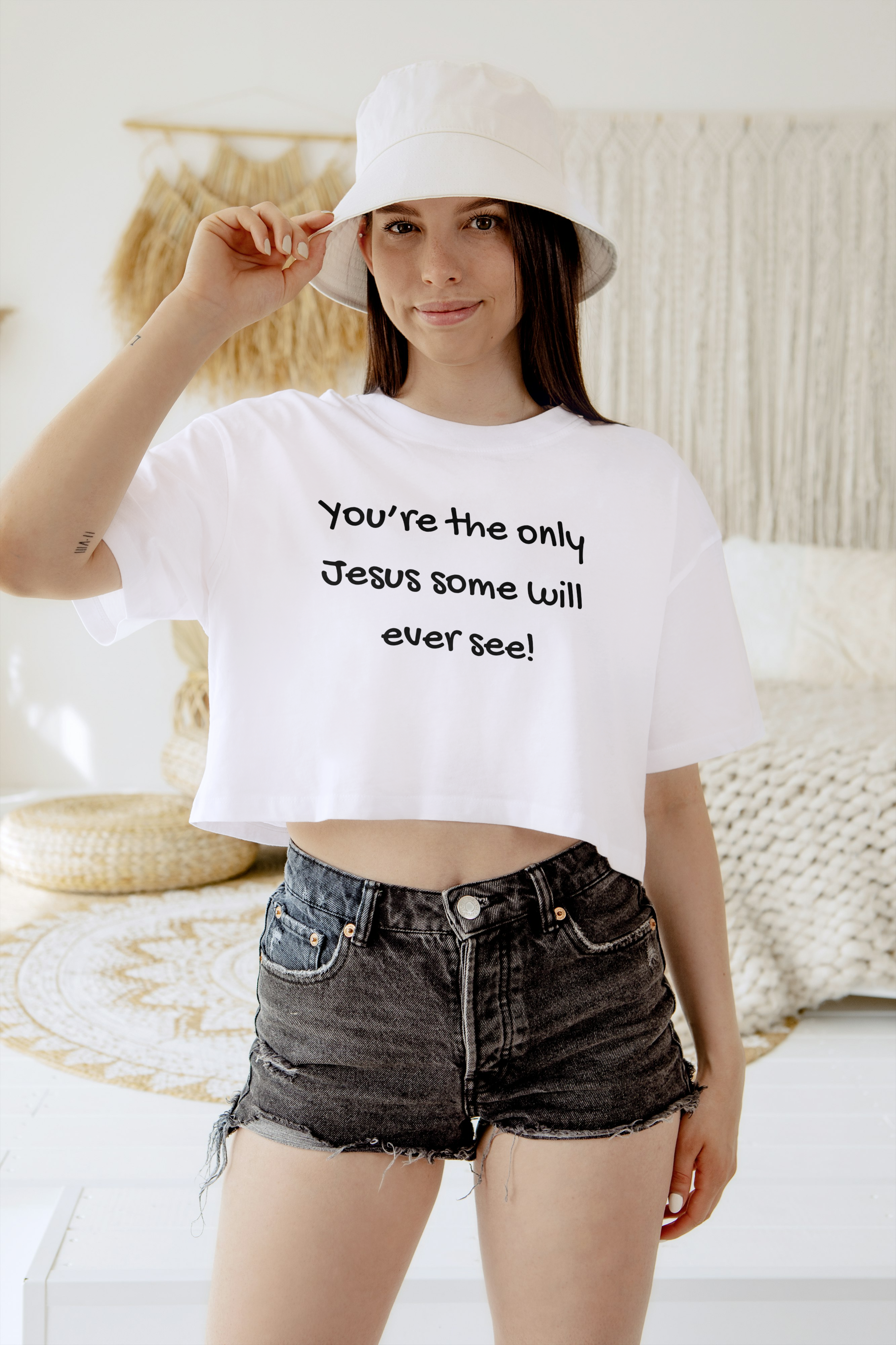 You're the Only Jesus Some Will Ever See — Women’s Baby Tee (Christian Faith Graphic)