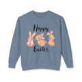 Comfort Colors - Easter Bunny Crewneck Sweatshirt – "Happy Easter" Pastel Bunny Design