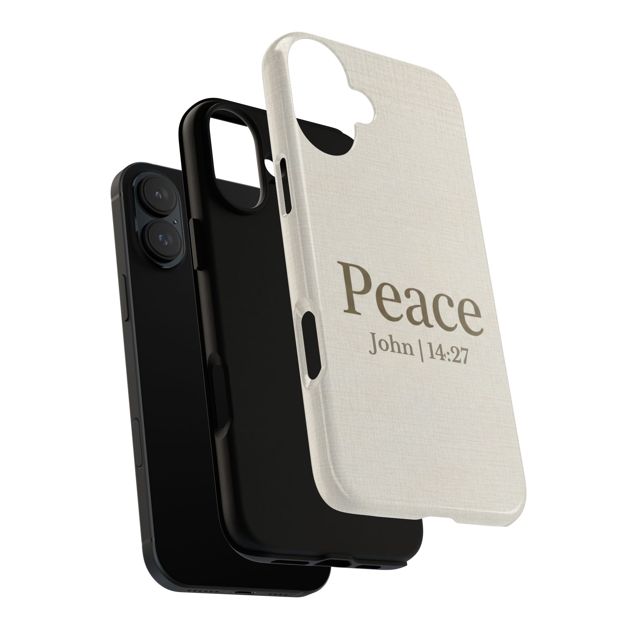 Peace (John 14:27) Phone Case — Minimalist Christian Scripture iPhone & Android Cover