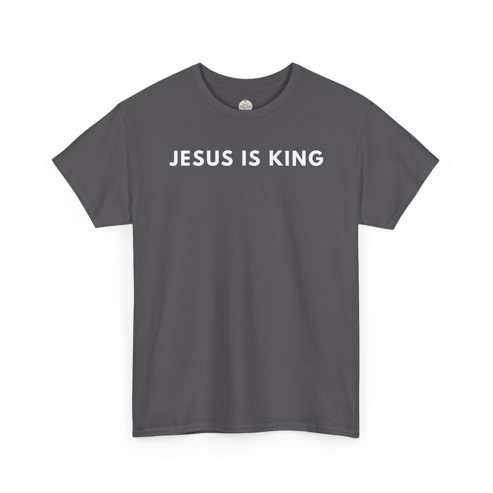 Jesus Is King Tee - Christian Faith White Cotton T-Shirt