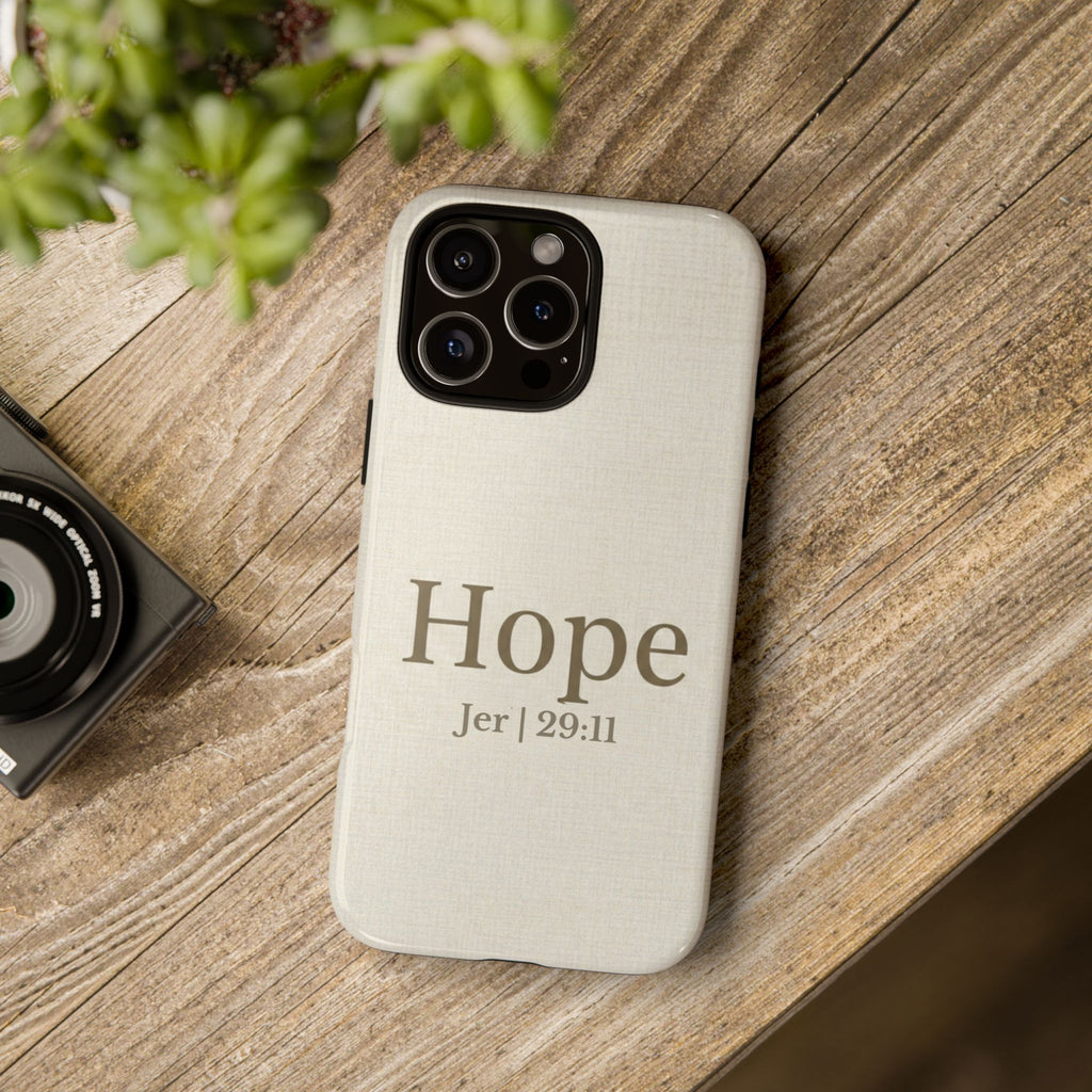 Hope (Jeremiah 29:11) Phone Case — Minimalist Christian Inspirational Cover