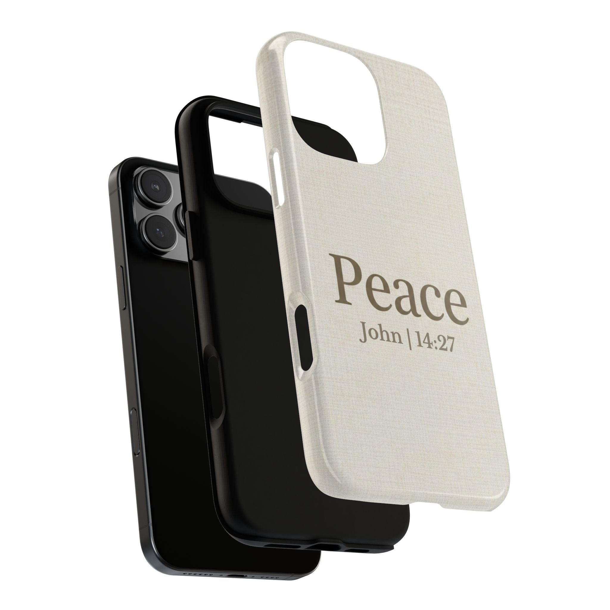 Peace (John 14:27) Phone Case — Minimalist Christian Scripture iPhone & Android Cover