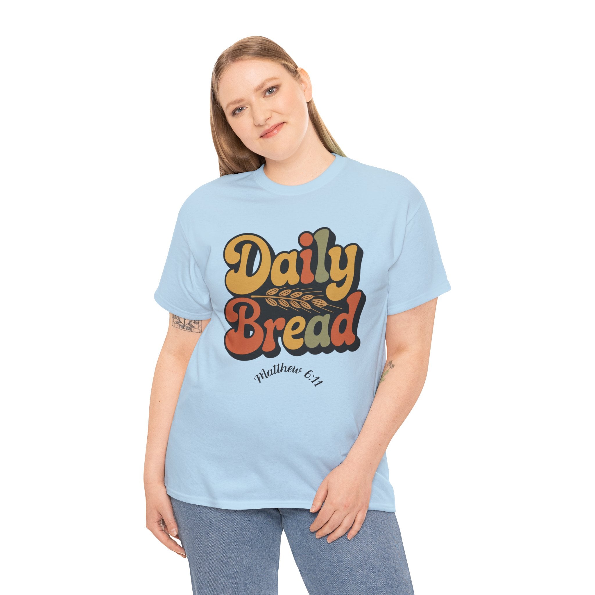 Daily Bread Shirt, Matthew 6:11, Retro Christian Shirt, Vintage Faith Shirt, Lord's Prayer Shirt, Christian Gift, Scripture Shirt