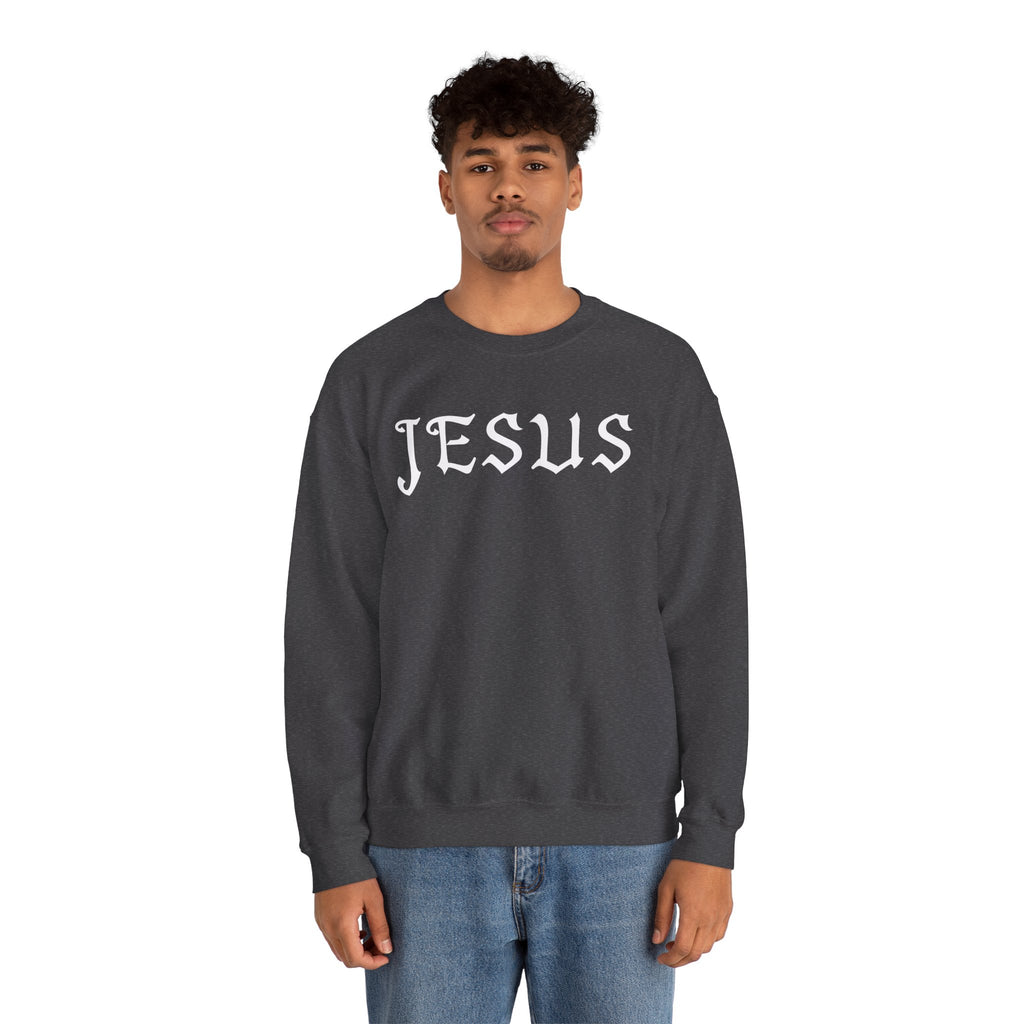 Jesus Crewneck Sweatshirt — Minimal Christian Faith Pullover