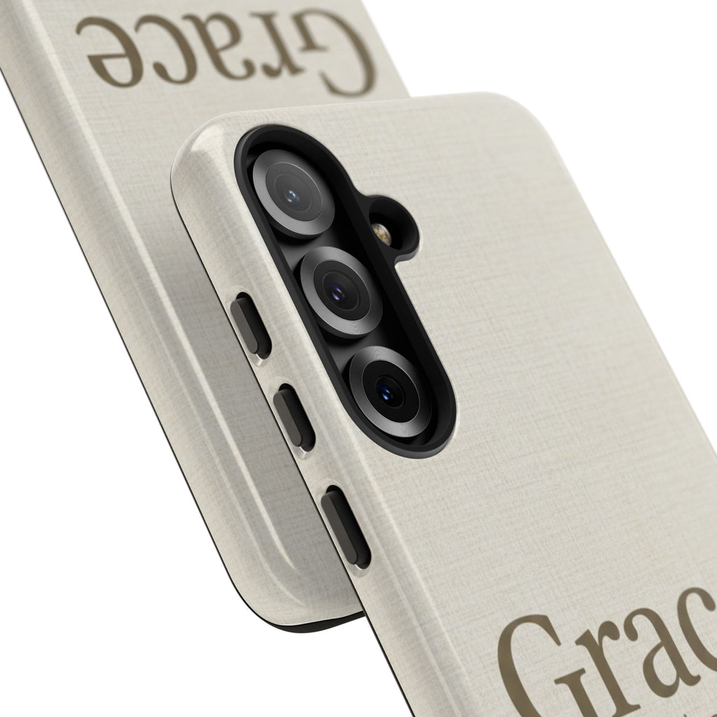 Grace (Ephesians 2:8) Phone Case — Minimalist Christian Inspirational Tough Case